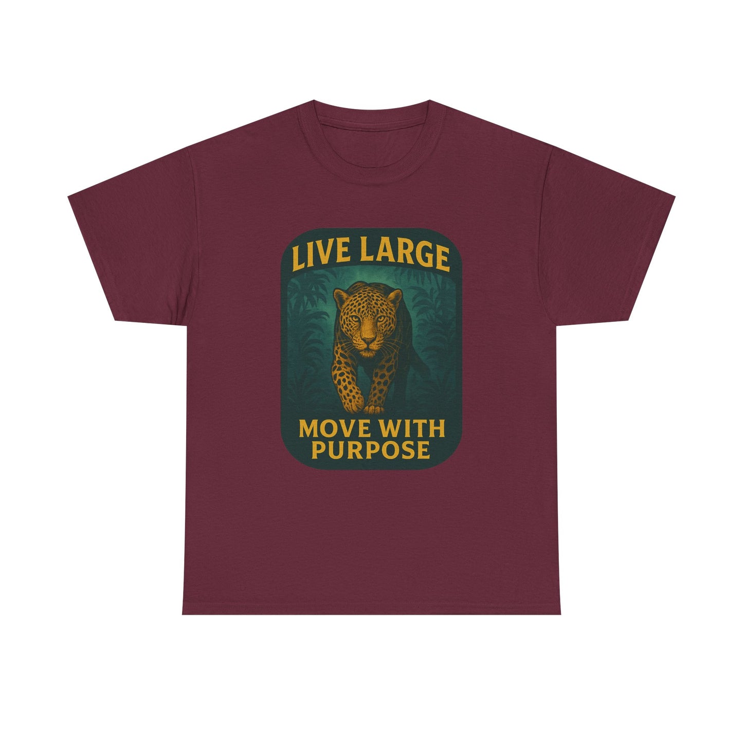 Live Large Move With Purpose Leopard Jaguar Shirt