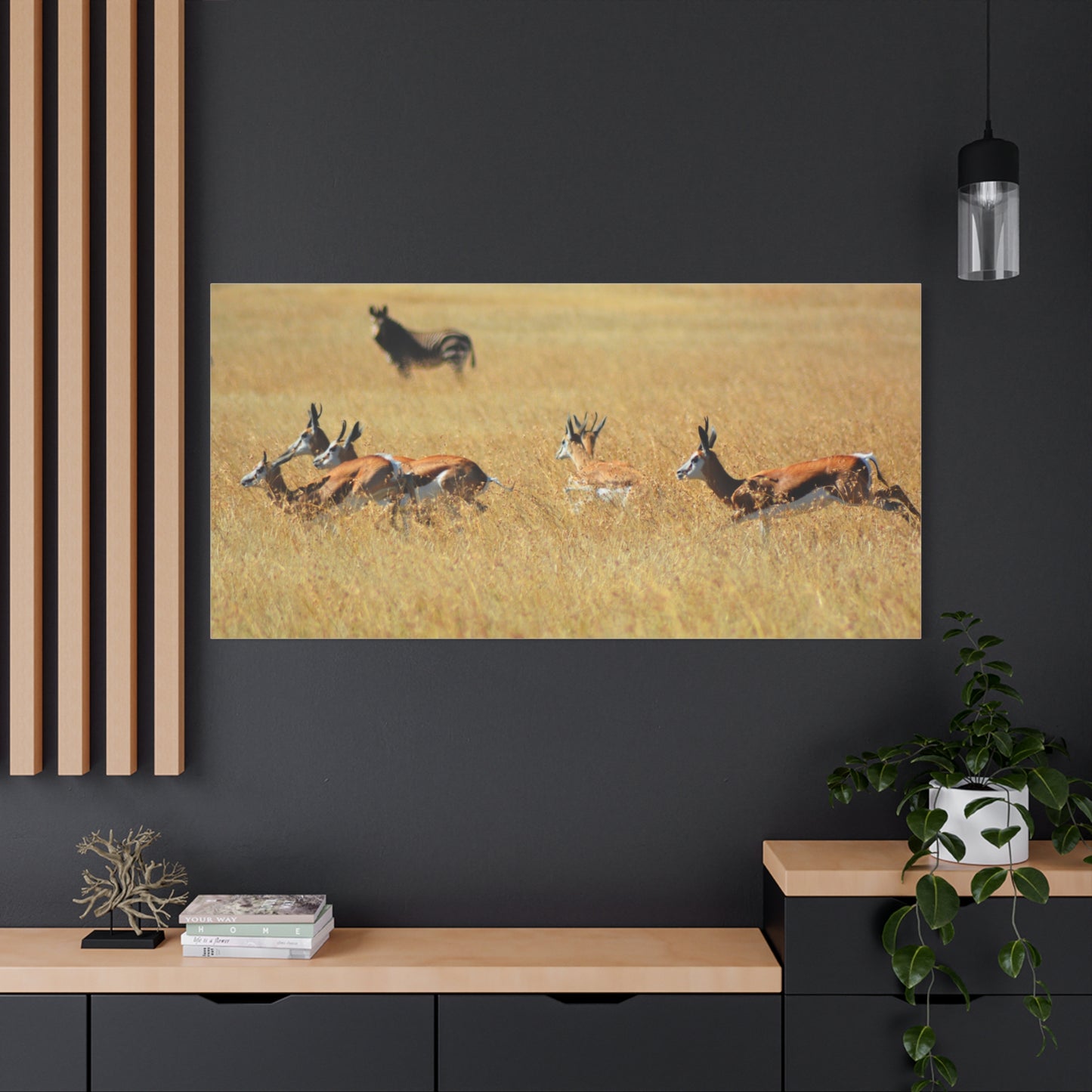 Springbok Herd in African Savannah