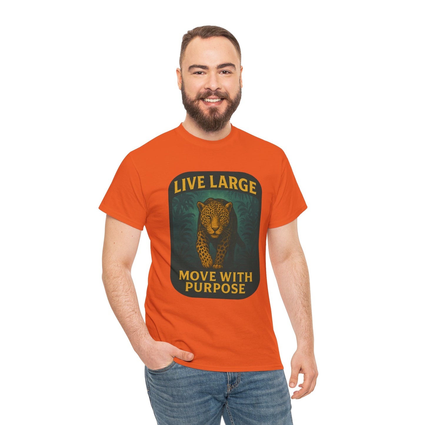 Live Large Move With Purpose Leopard Jaguar Shirt