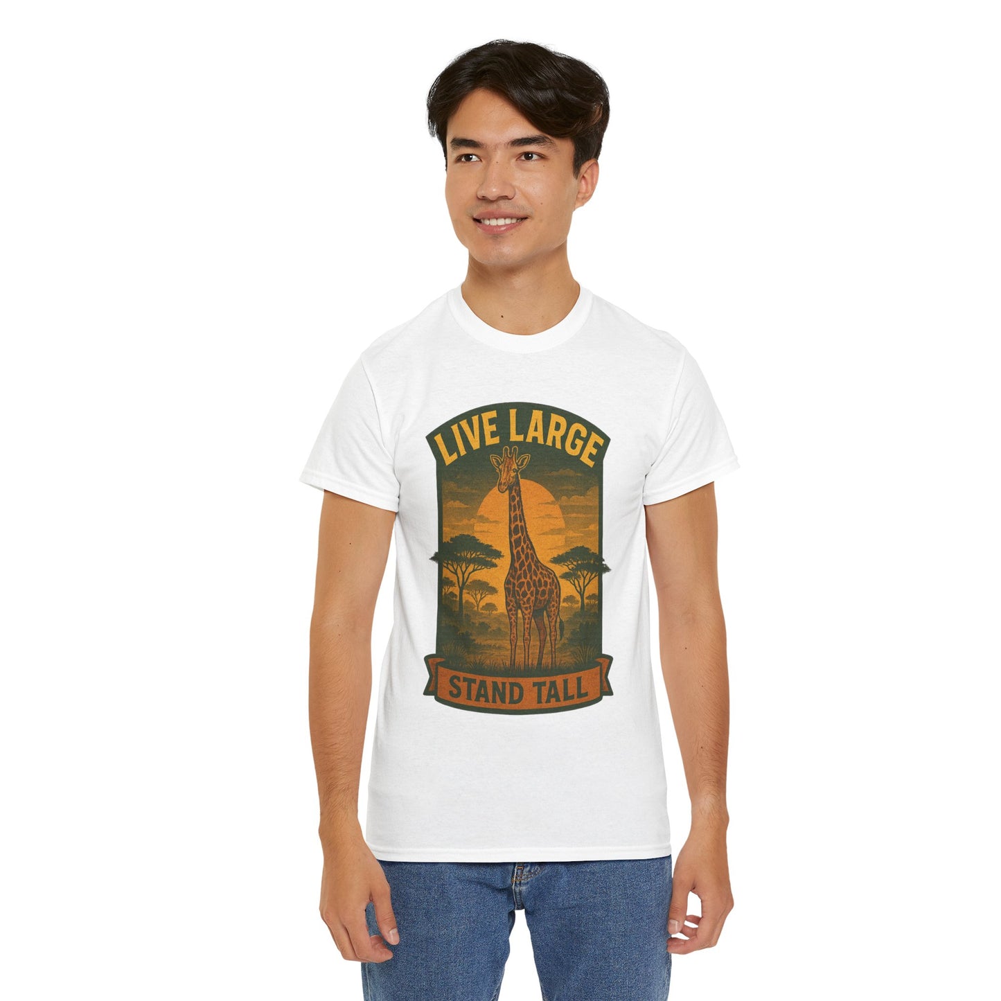 Live Large Stand Tall Giraffe Shirt
