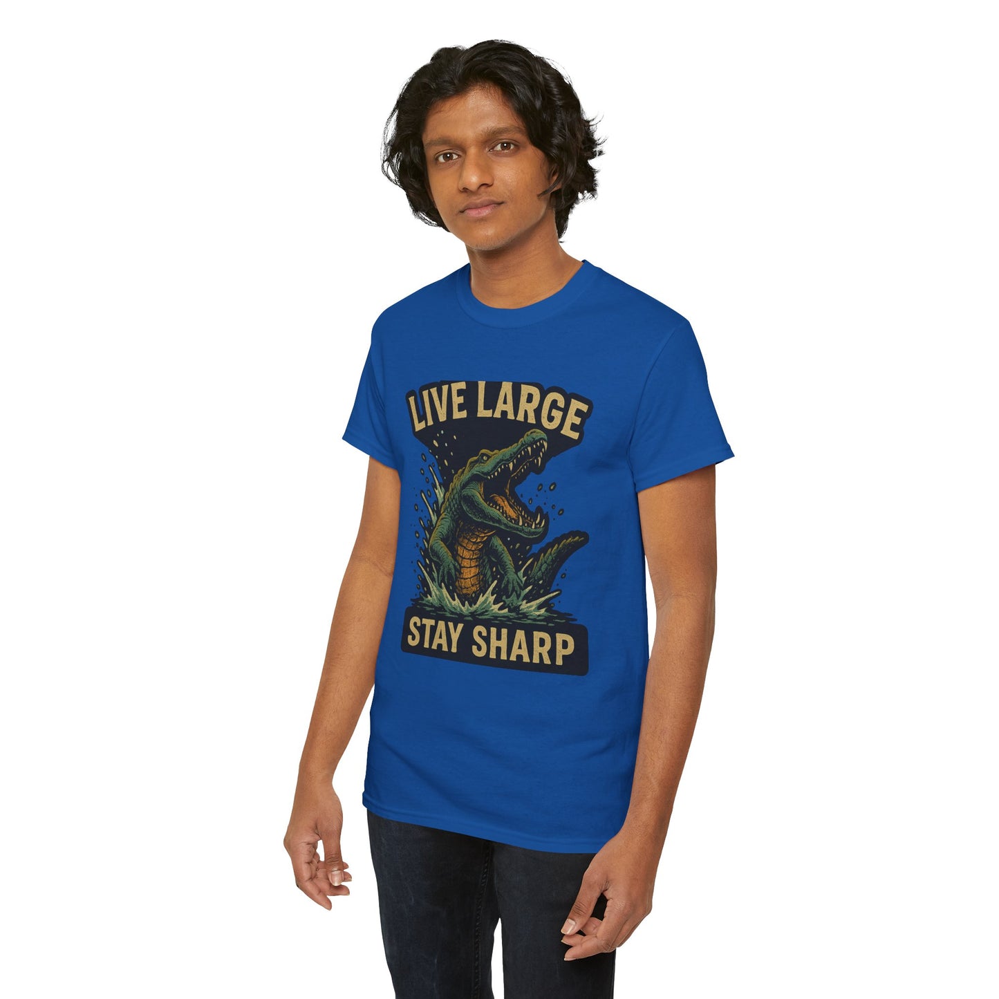 Live Large, Stay Sharp Alligator Shirt