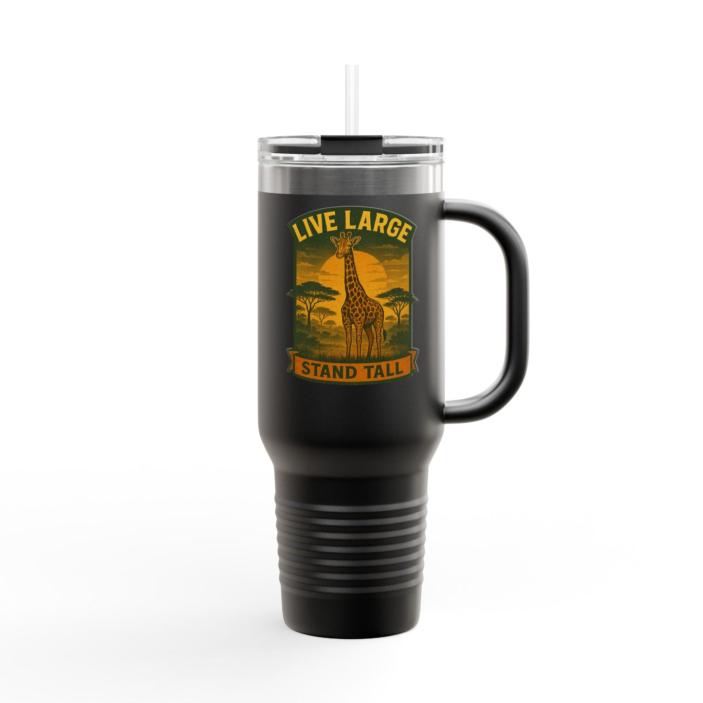 Giraffe Travel Mug | Inspirational Tumbler Live Large Stand Tall