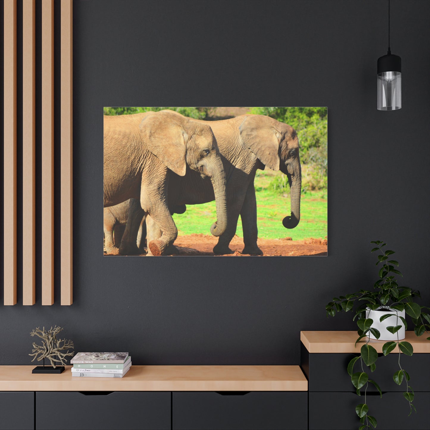 African Elephants - Canvas Print
