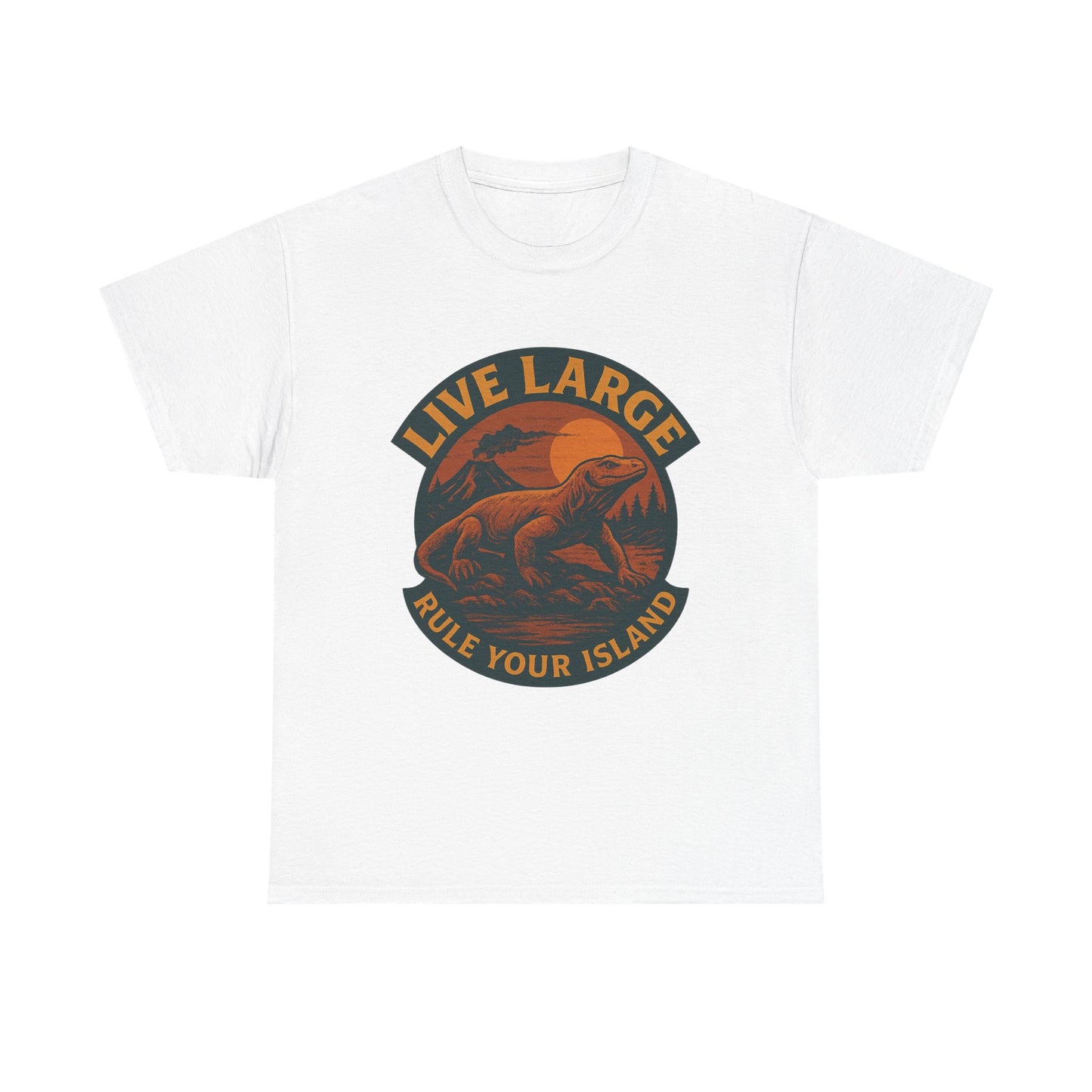 Live Large Rule Your Island Komodo Dragon Cotton Shirt