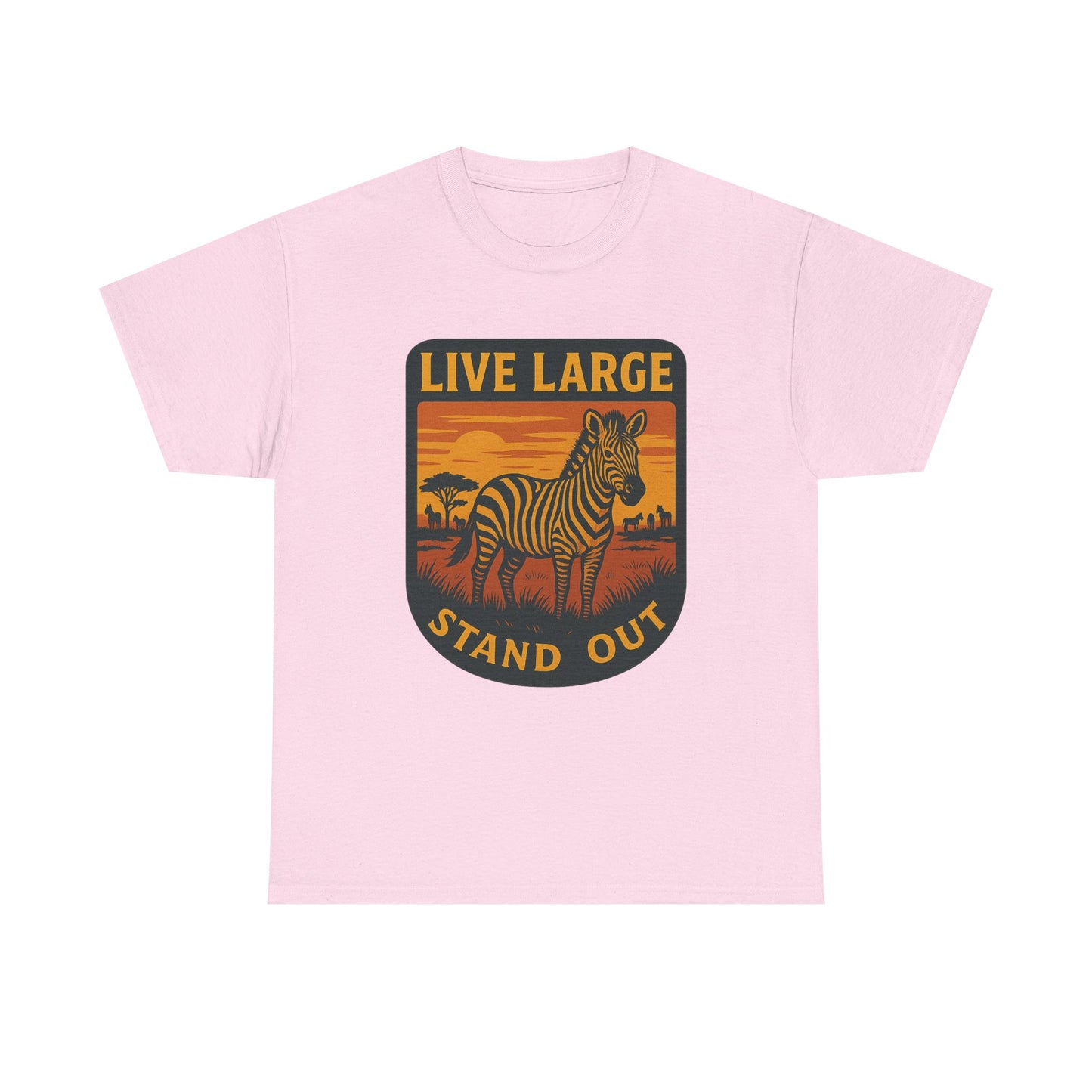 Live Large, Stand Out Zebra Cotton Shirt