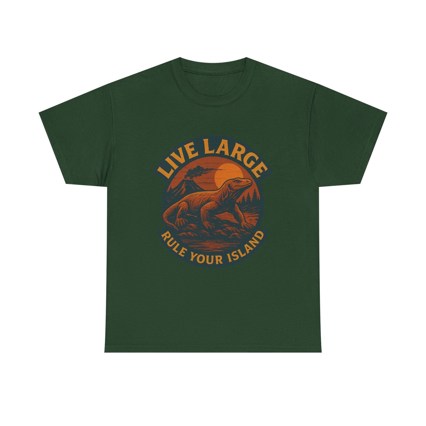 Live Large Rule Your Island Komodo Dragon Cotton Shirt