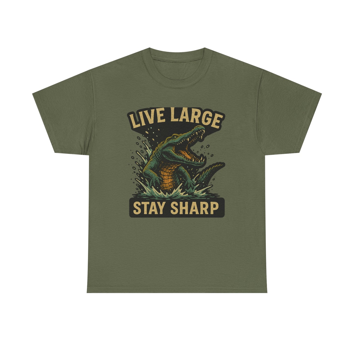 Live Large, Stay Sharp Alligator Shirt