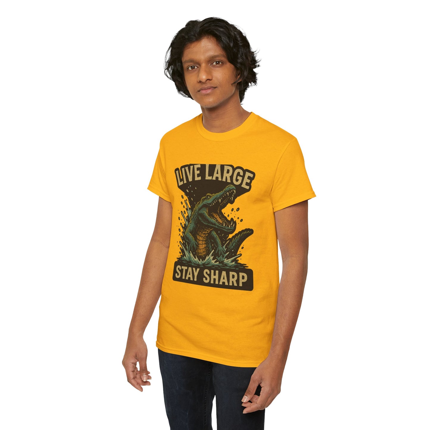 Live Large, Stay Sharp Alligator Shirt