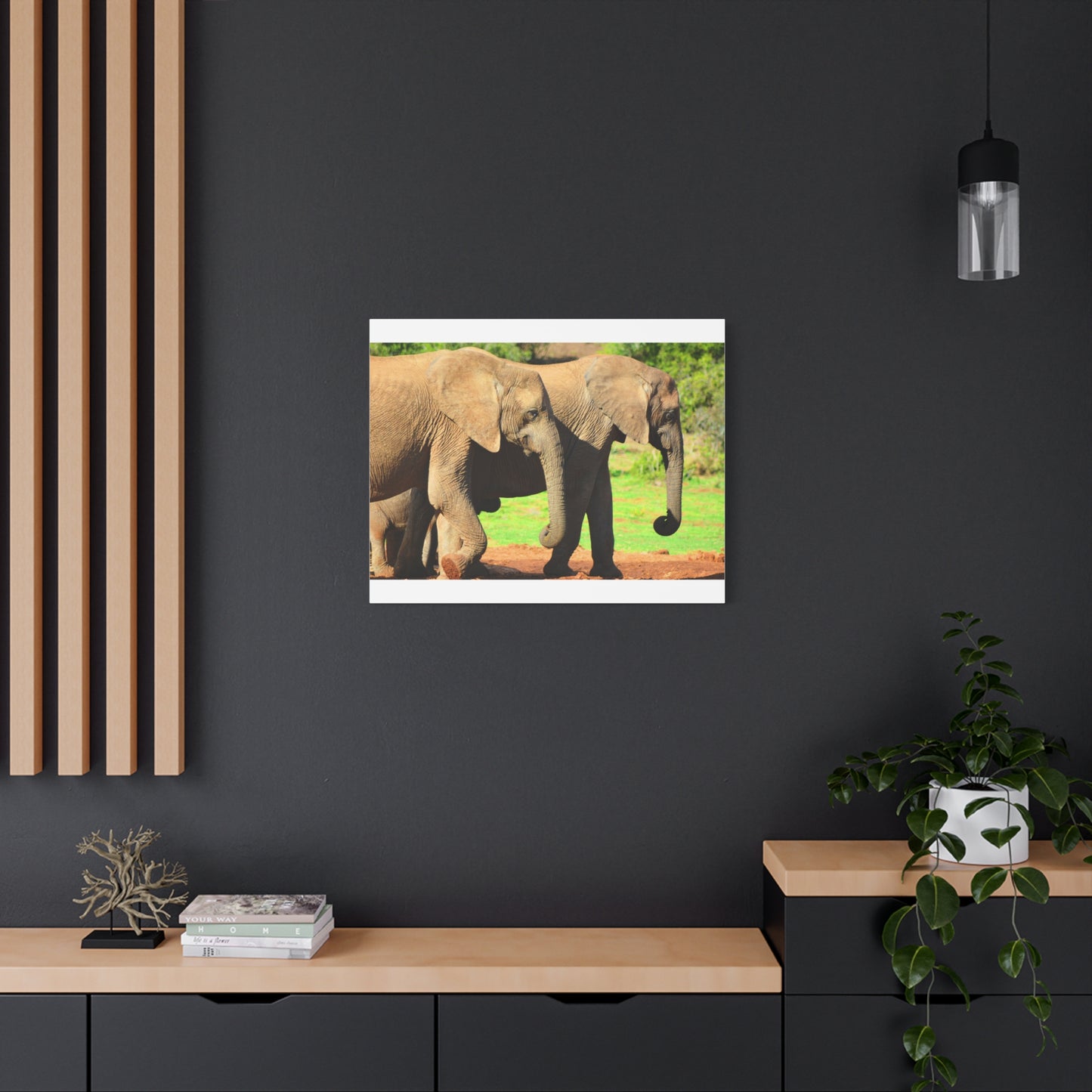 African Elephants - Canvas Print