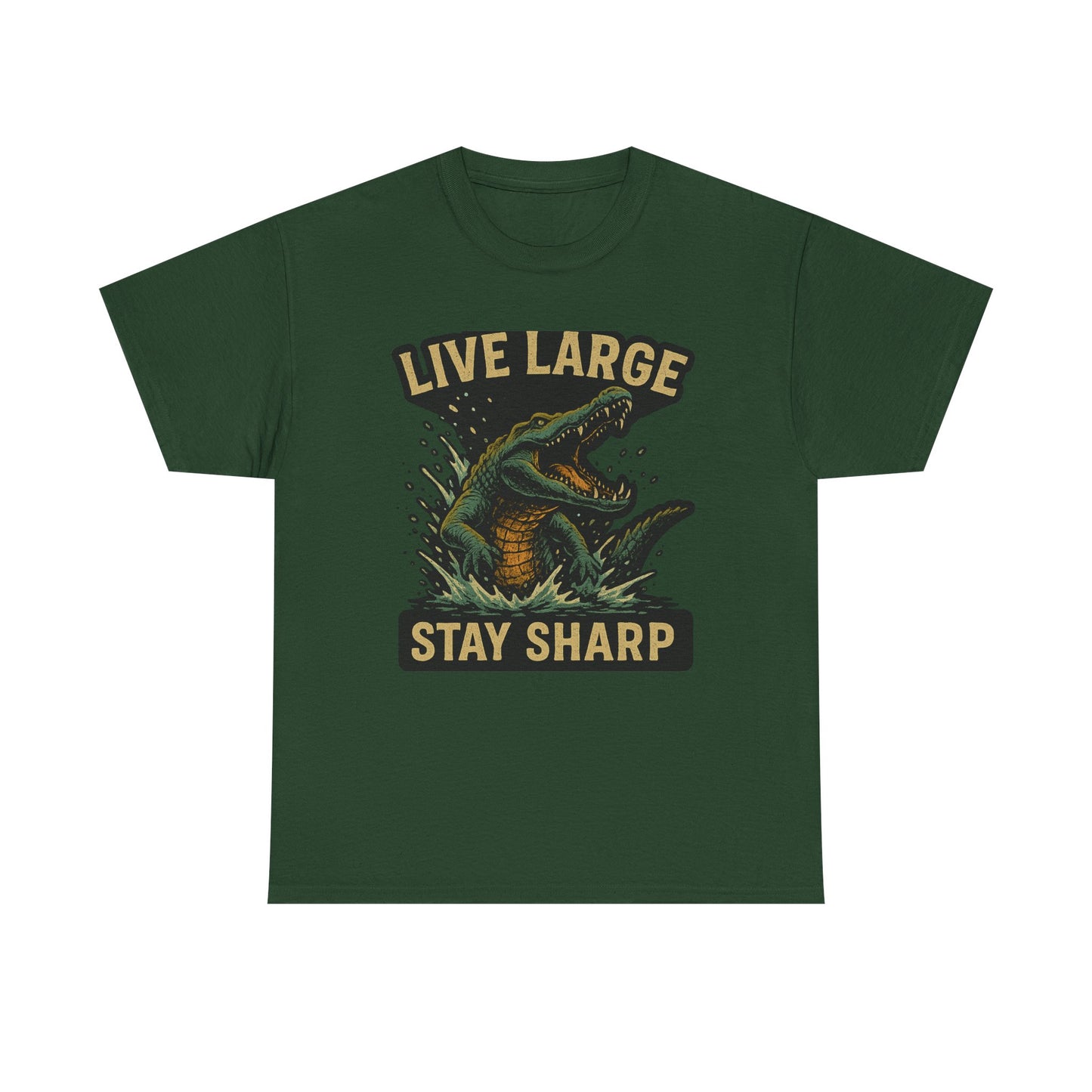 Live Large, Stay Sharp Alligator Shirt