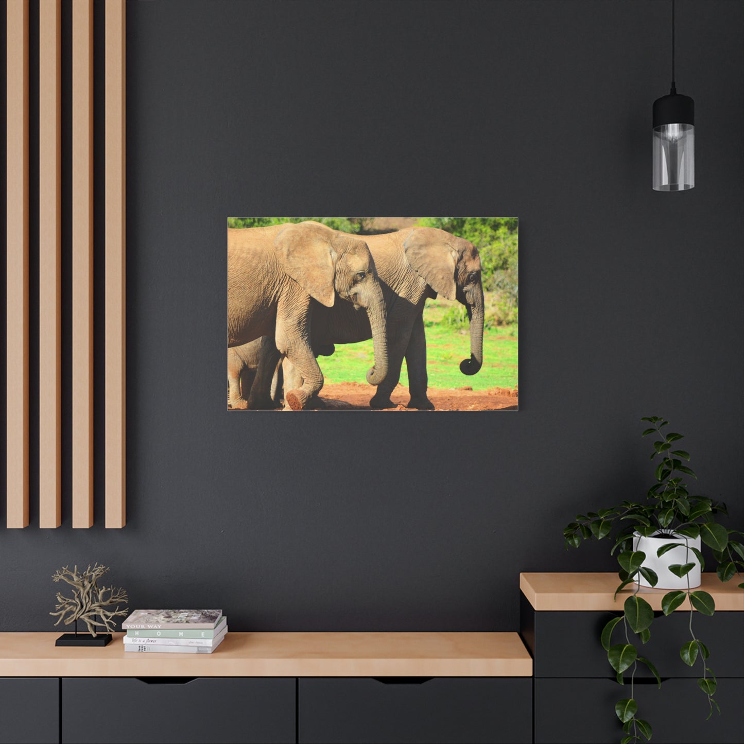 African Elephants - Canvas Print