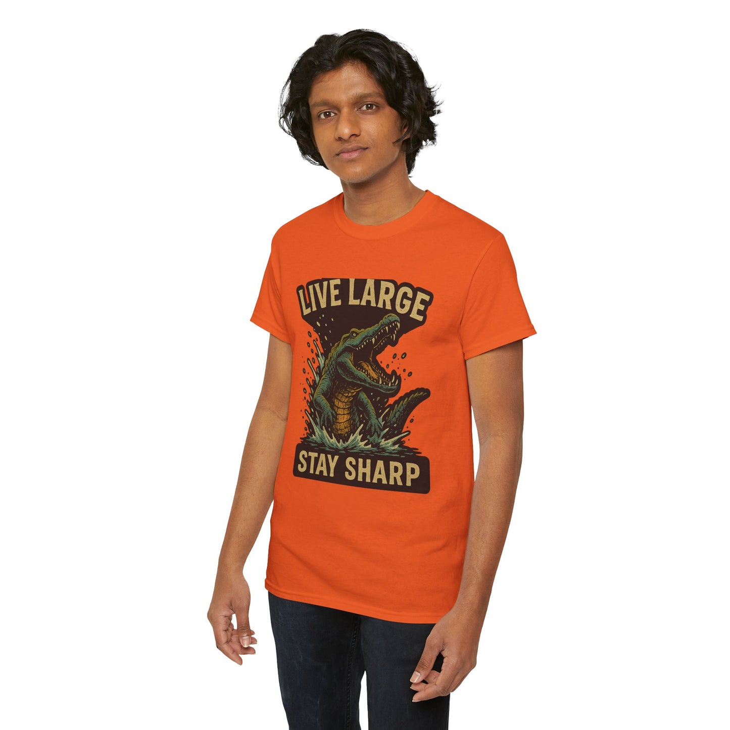 Live Large, Stay Sharp Alligator Shirt