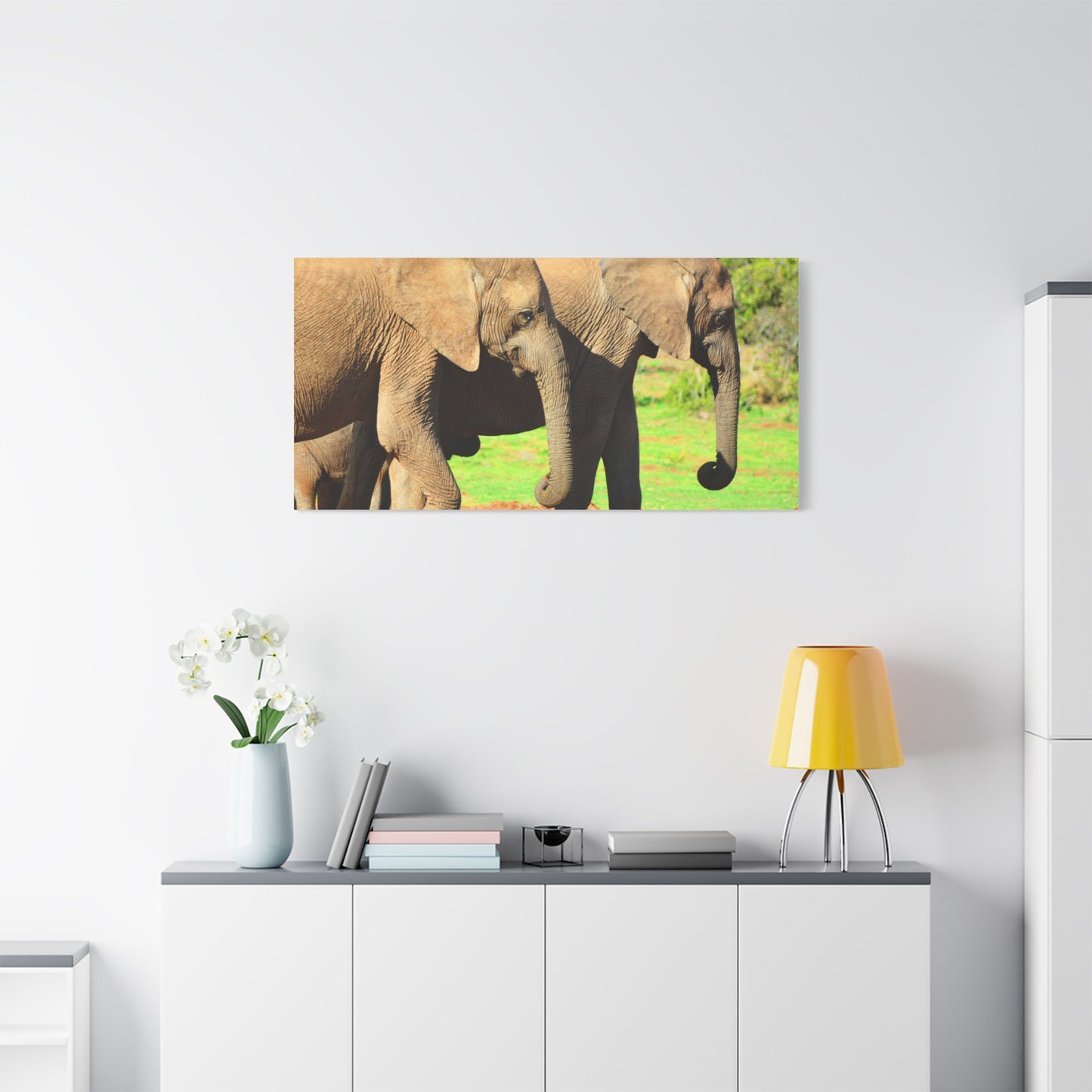African Elephants - Canvas Print