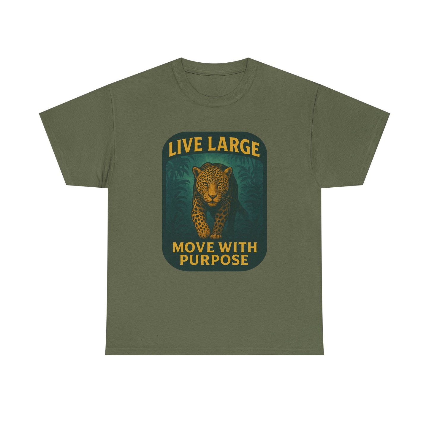 Live Large Move With Purpose Leopard Jaguar Shirt