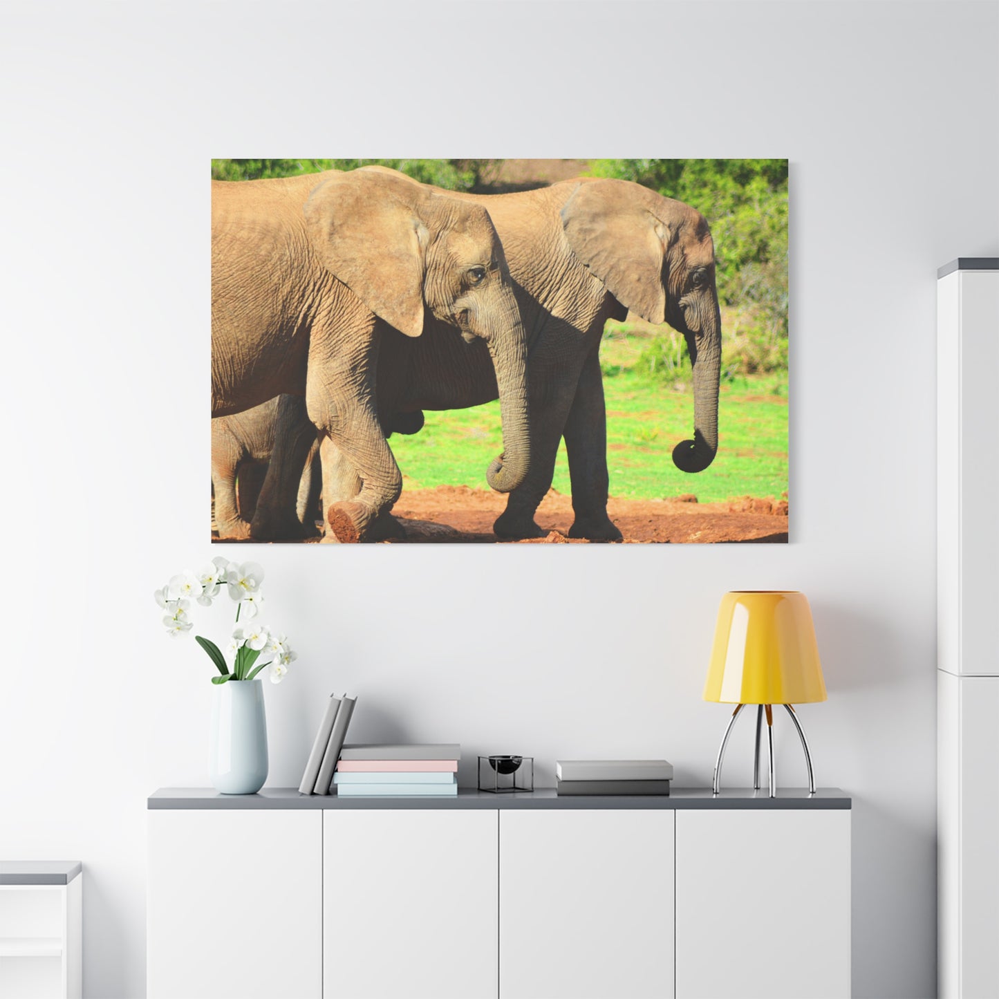 African Elephants - Canvas Print