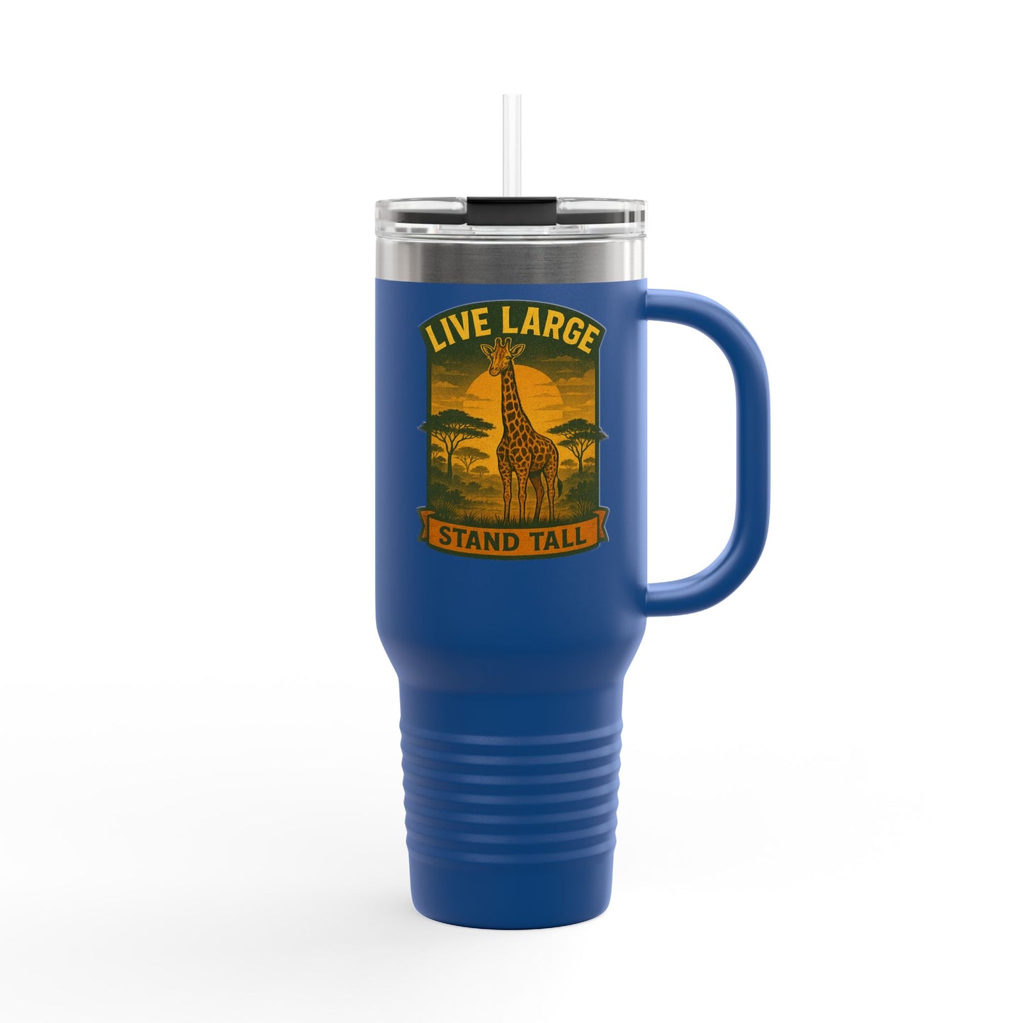 Giraffe Travel Mug | Inspirational Tumbler Live Large Stand Tall
