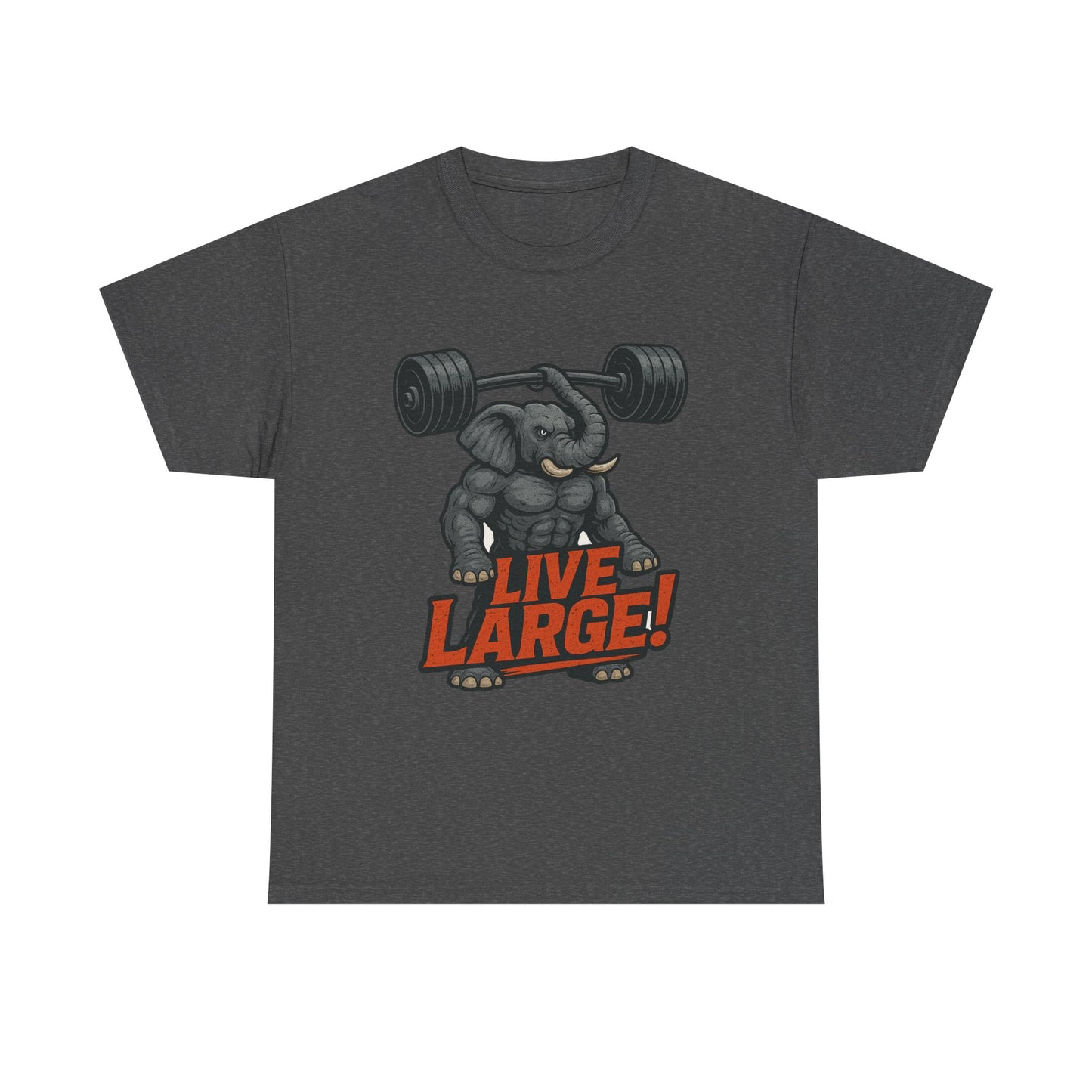 Live Large Elephant Unisex Tee, Fitness T-Shirt