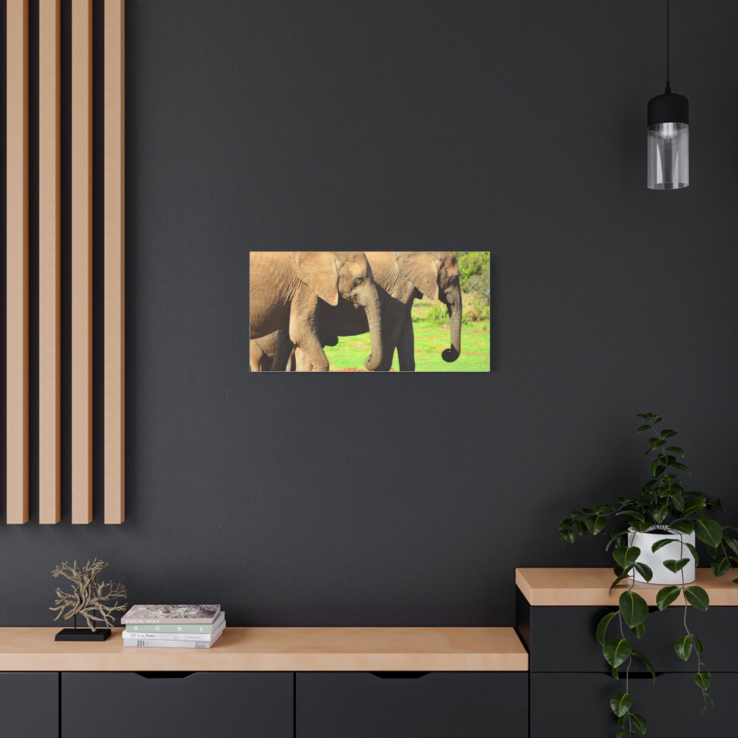 African Elephants - Canvas Print