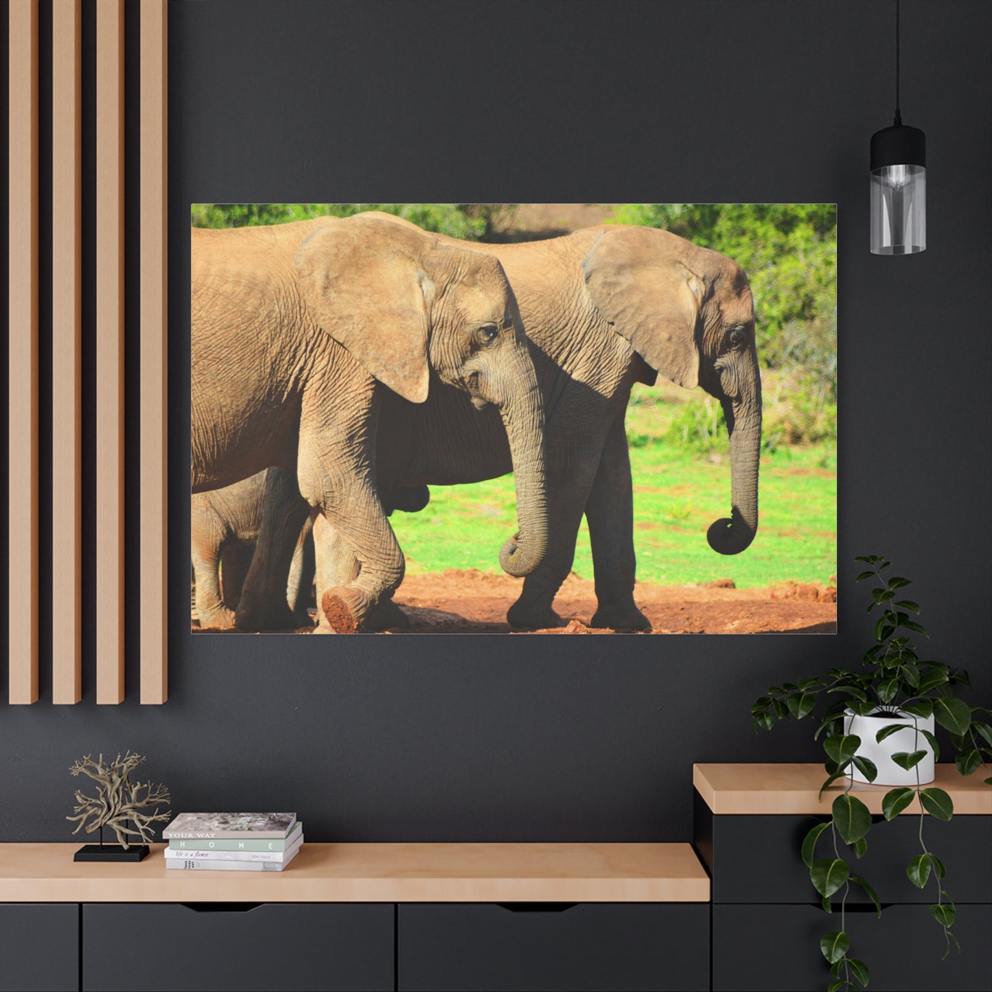 African Elephants - Canvas Print
