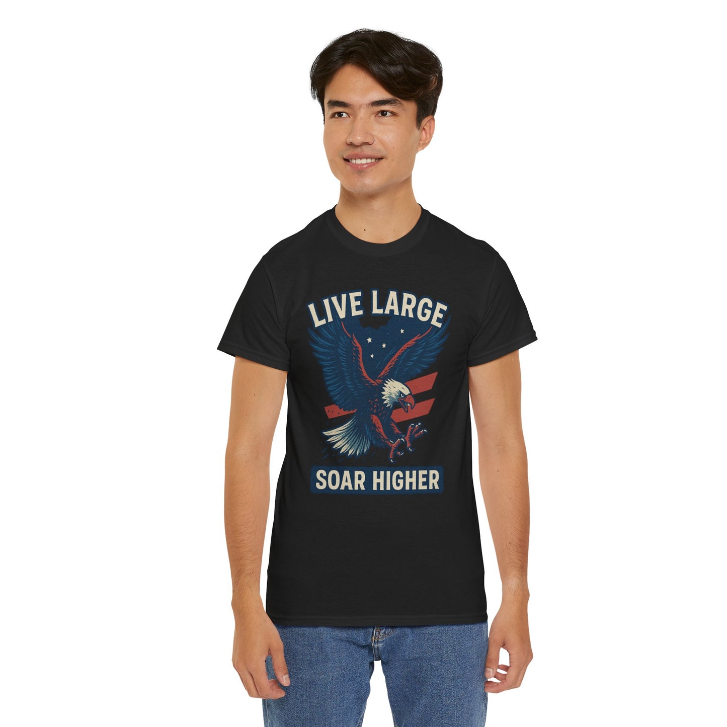 Patriotic Eagle Live Large Soar Higher Shirt