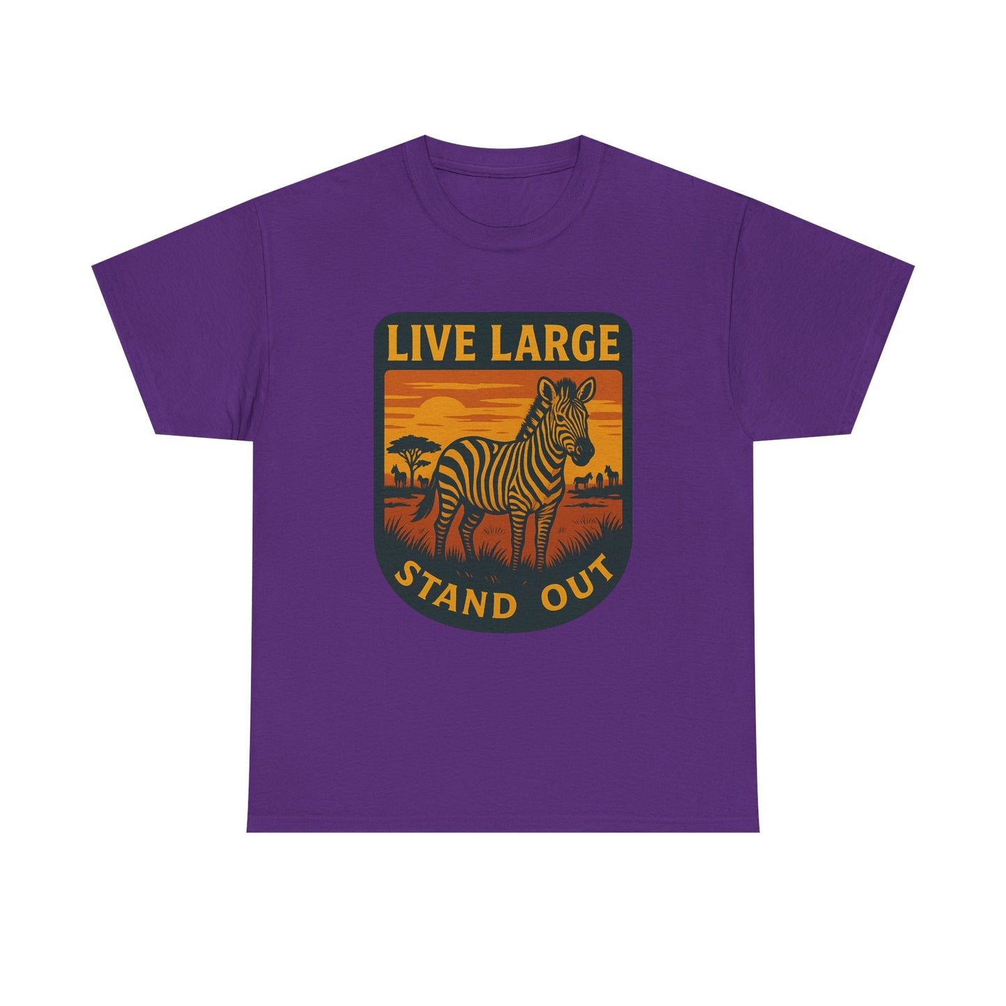 Live Large, Stand Out Zebra Cotton Shirt