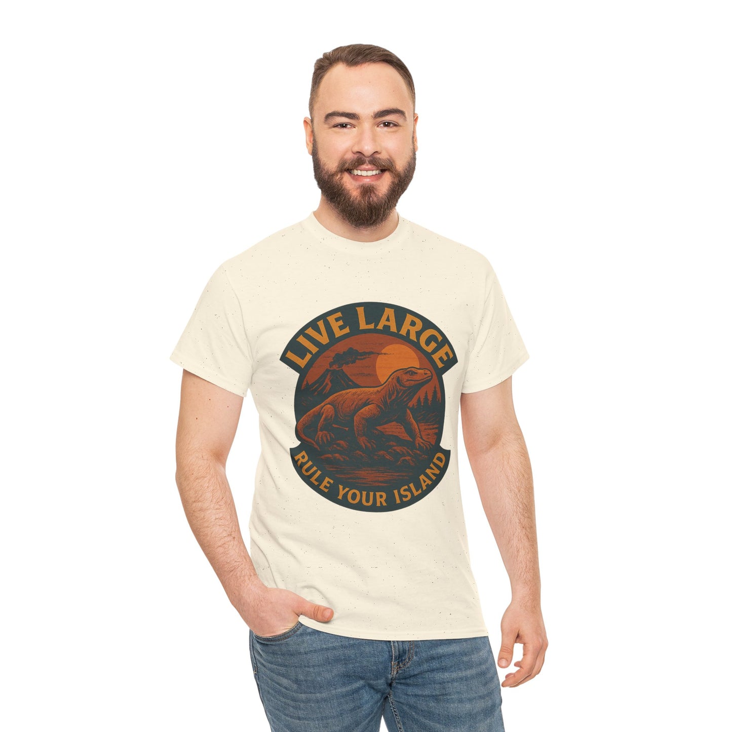 Live Large Rule Your Island Komodo Dragon Cotton Shirt