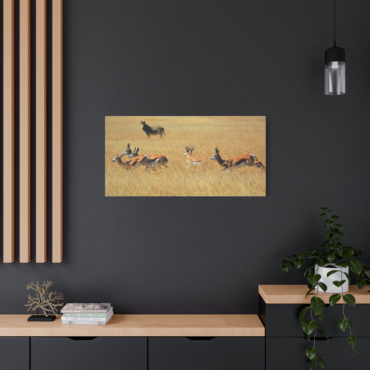 Springbok Herd in African Savannah