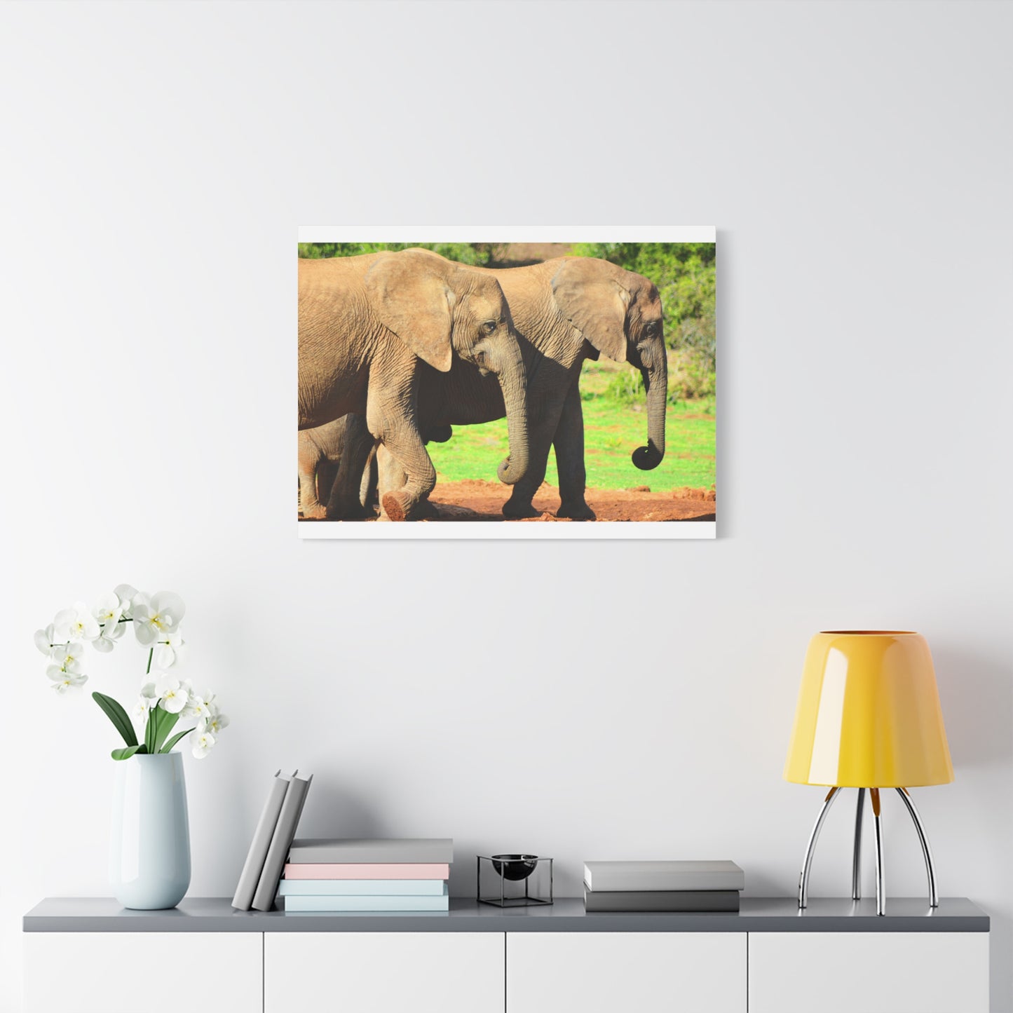 African Elephants - Canvas Print