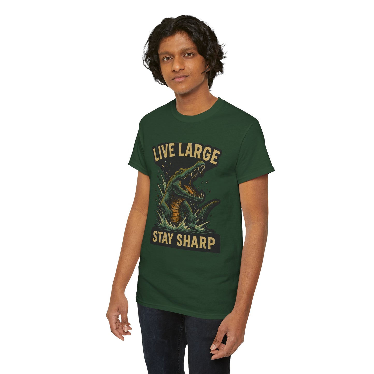 Live Large, Stay Sharp Alligator Shirt