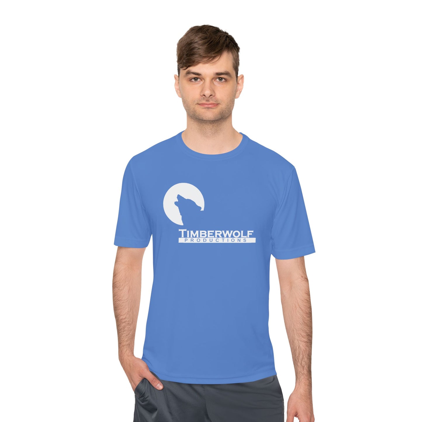Unisex Moisture Wicking Tee - Timberwolf Graphic Shirt, Cool Workout Tee, Outdoor Adventure Gear, Gift for Nature Lovers