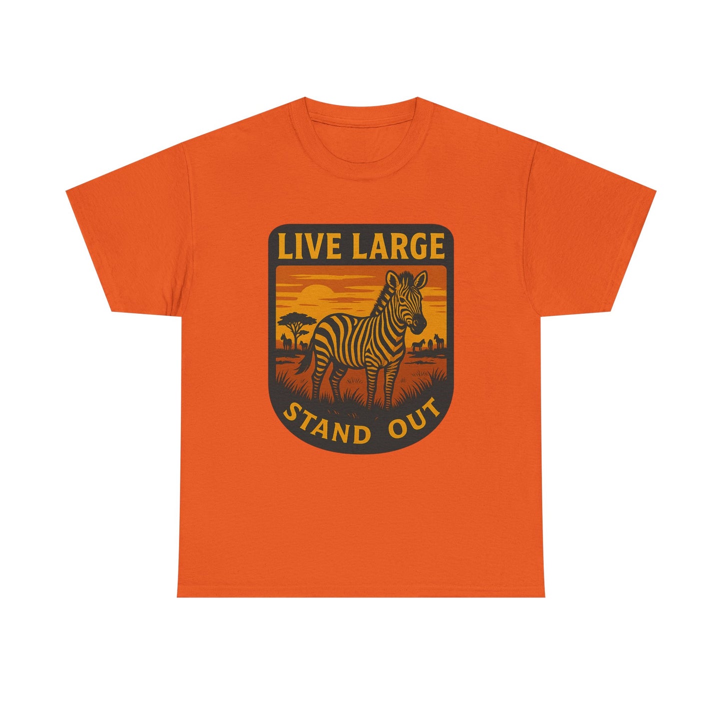 Live Large, Stand Out Zebra Cotton Shirt