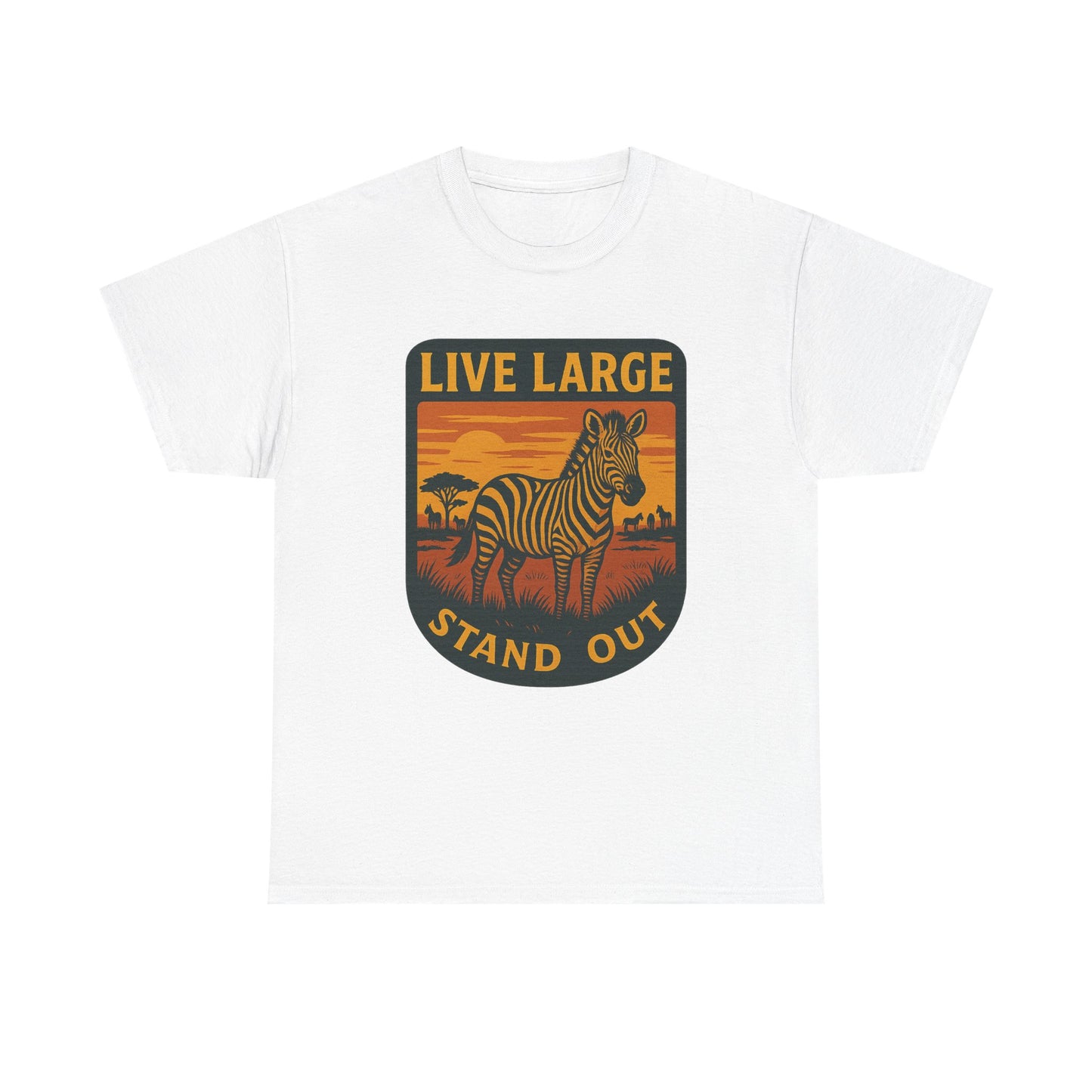Live Large, Stand Out Zebra Cotton Shirt