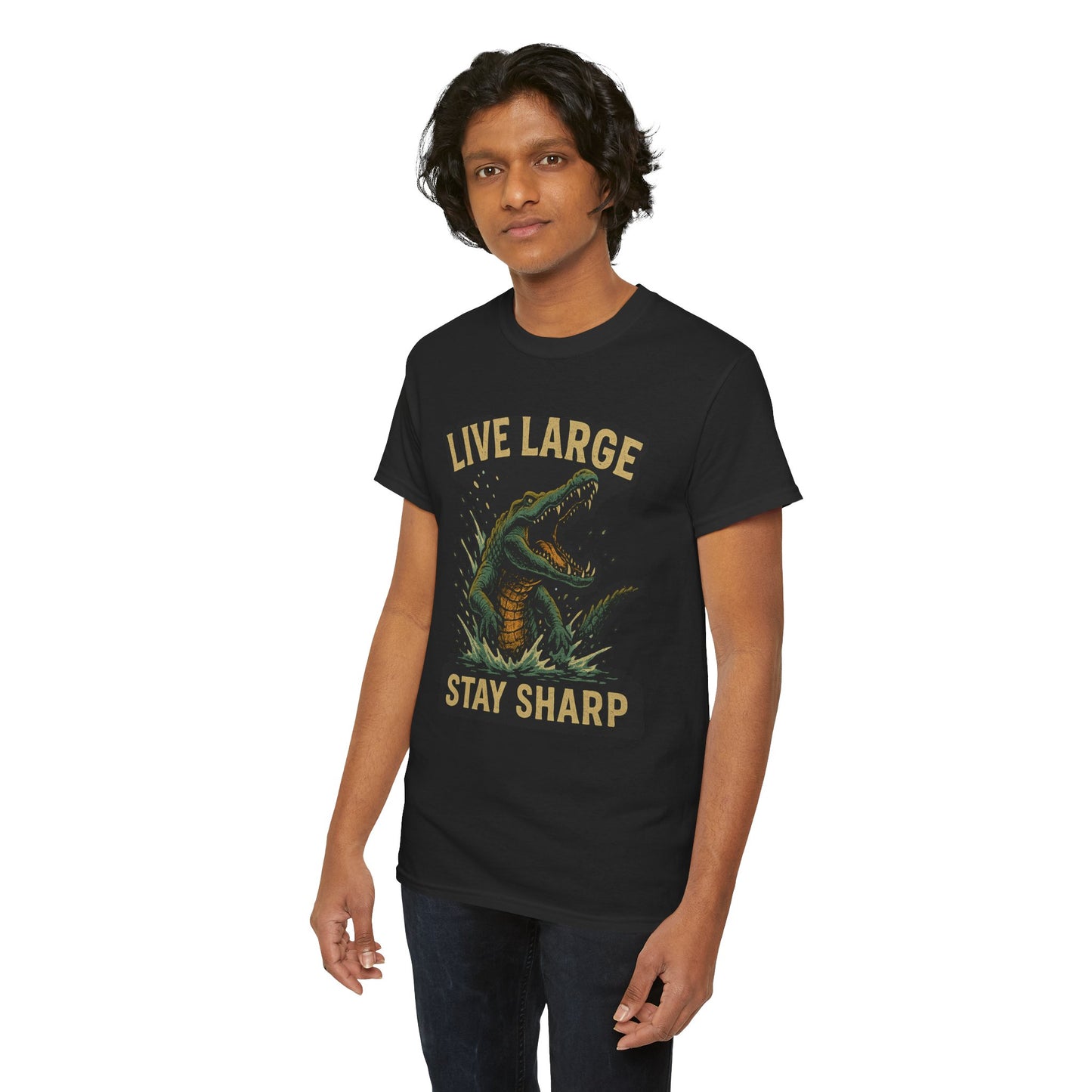 Live Large, Stay Sharp Alligator Shirt