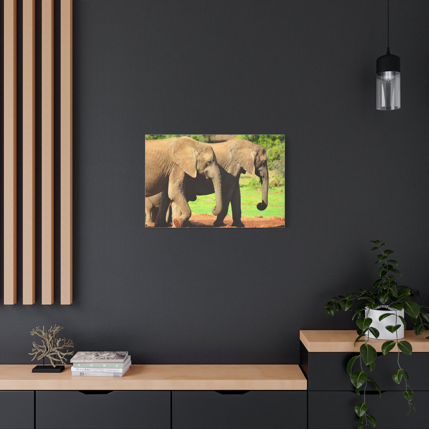 African Elephants - Canvas Print