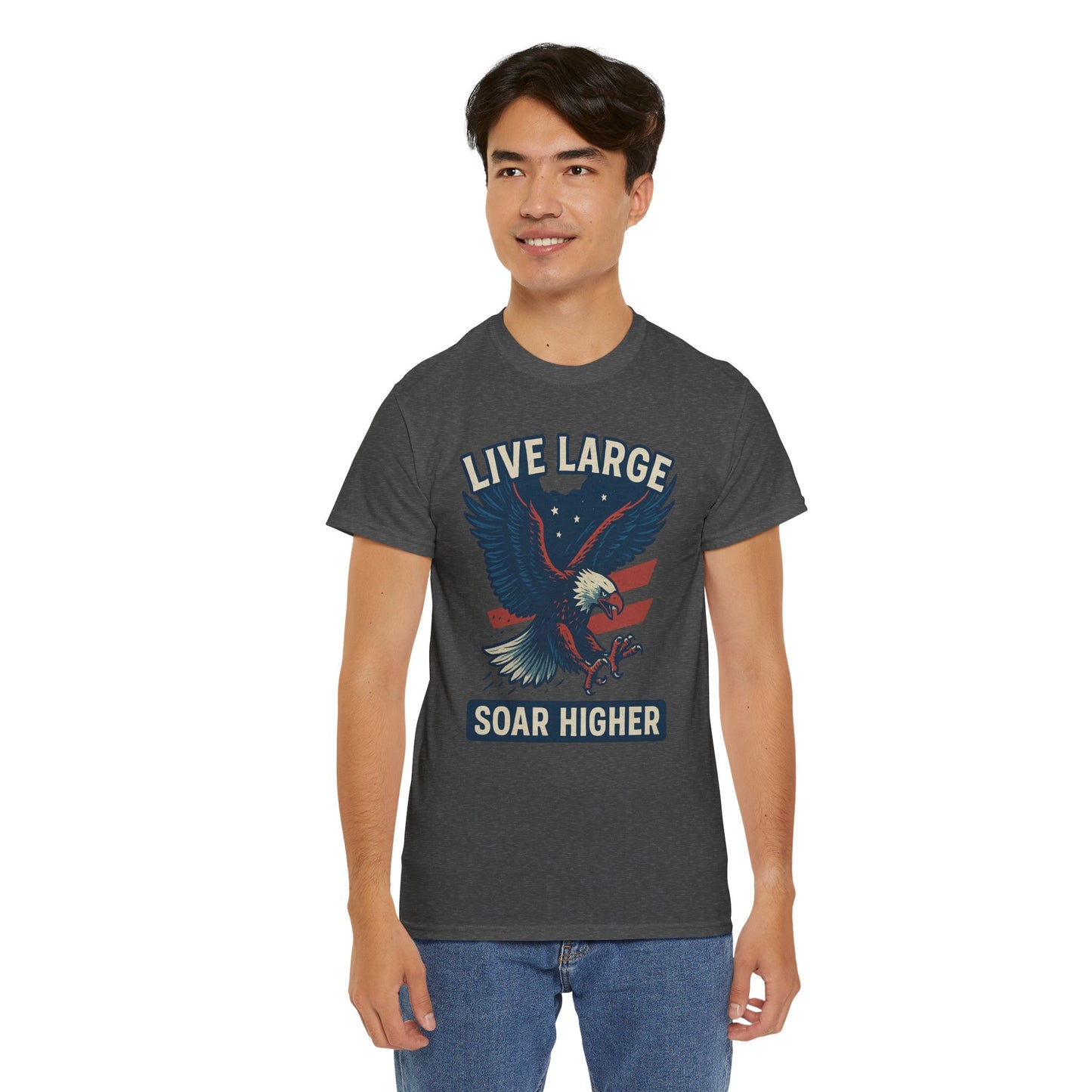 Patriotic Eagle Live Large Soar Higher Shirt