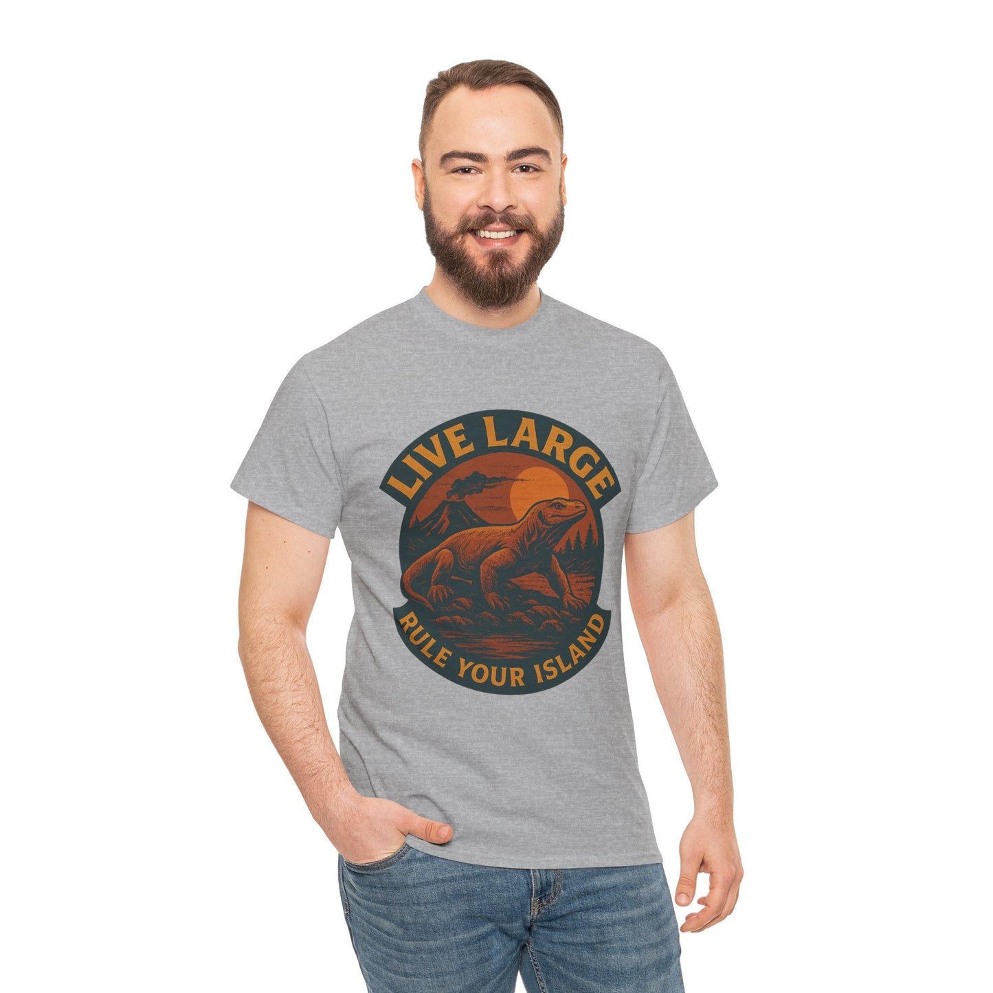 Live Large Rule Your Island Komodo Dragon Cotton Shirt