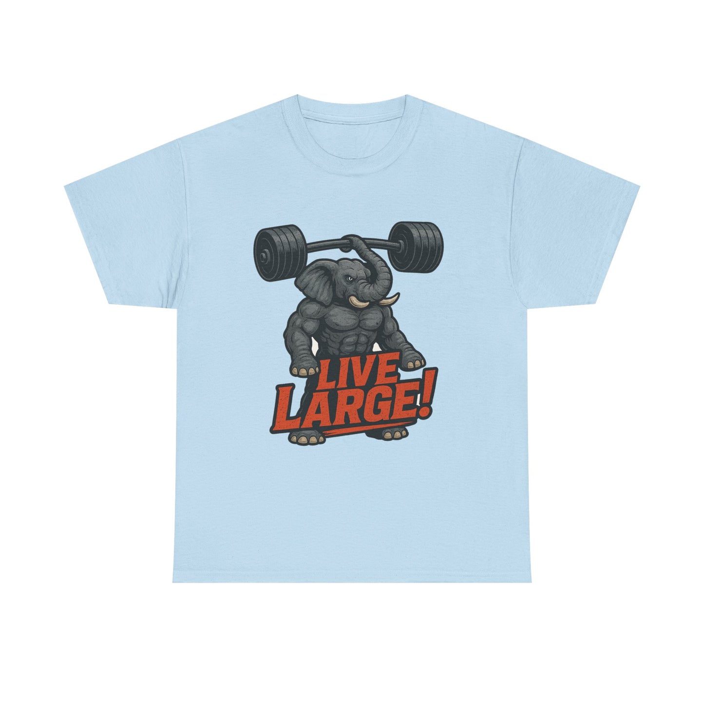 Live Large Elephant Unisex Tee, Fitness T-Shirt