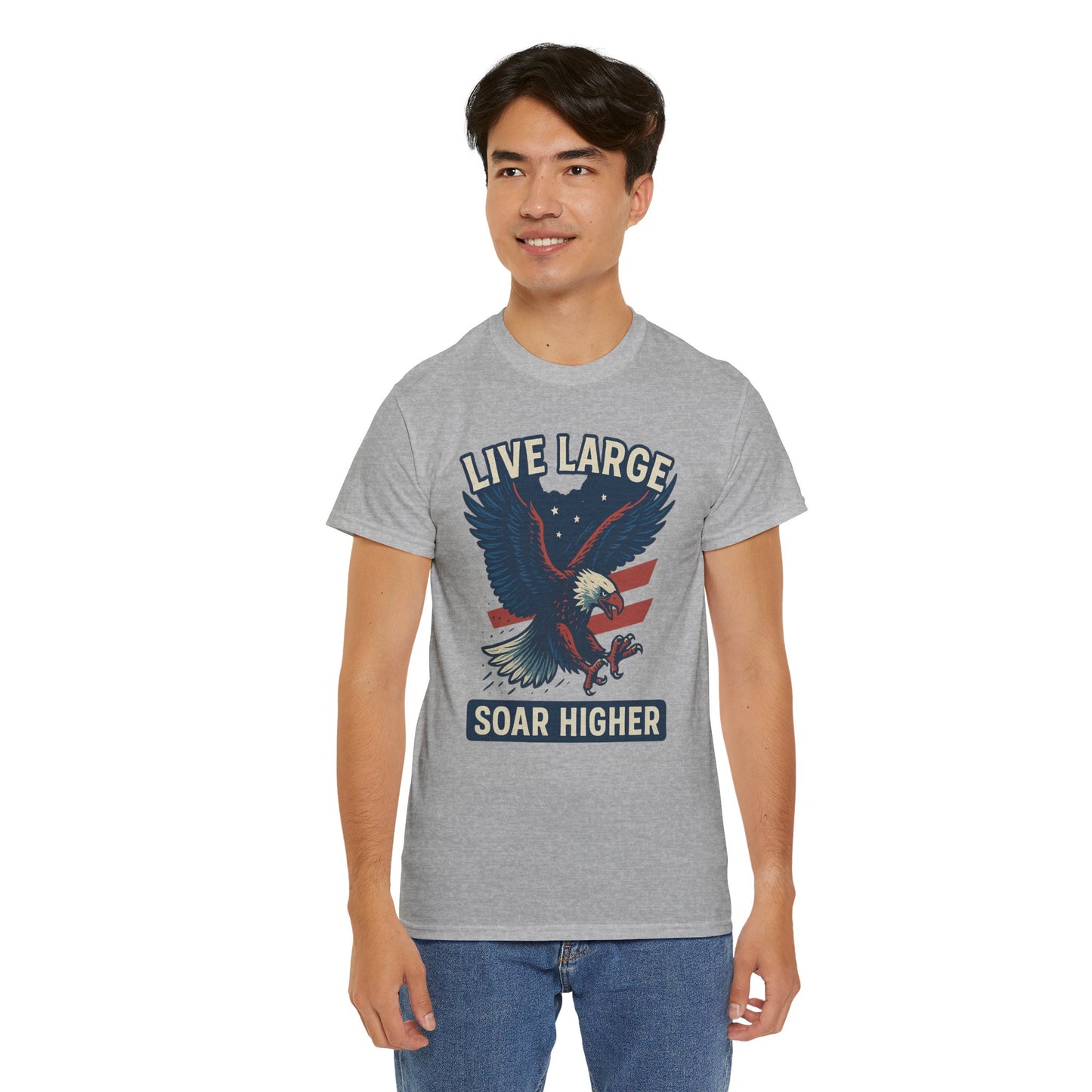 Patriotic Eagle Live Large Soar Higher Shirt