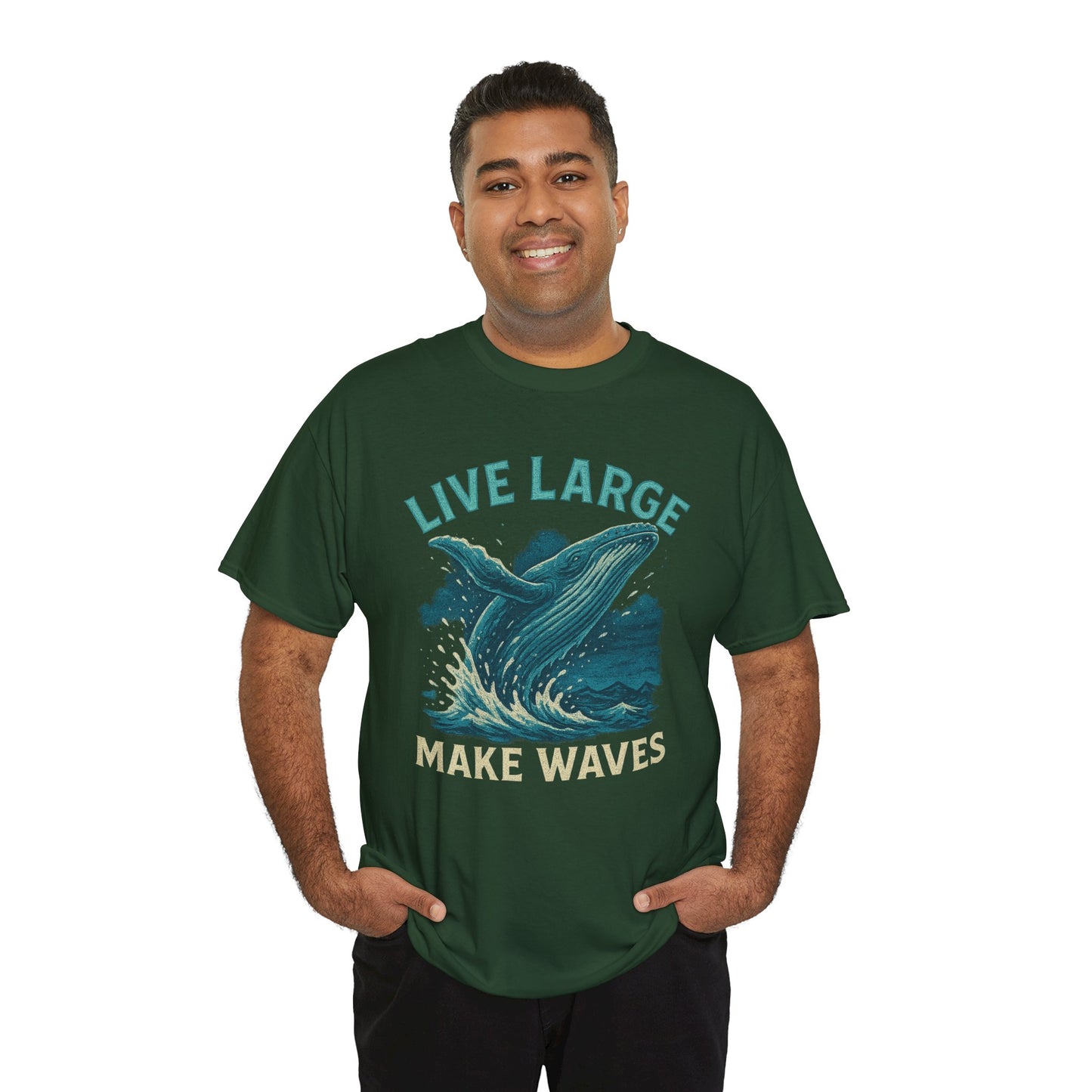 Live Large Make Waves Whale Shirt