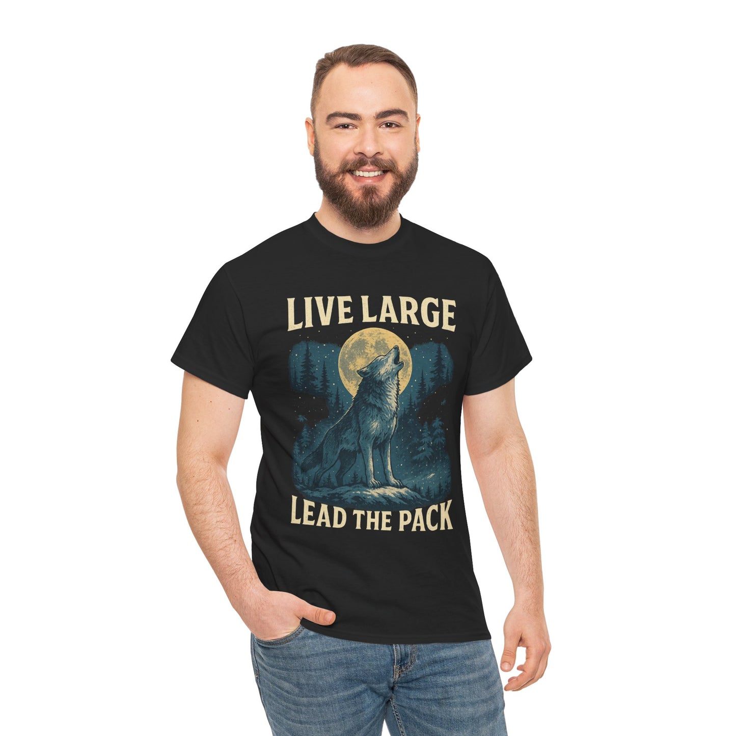 Wolf Graphic Tee - Live Large Lead the Pack