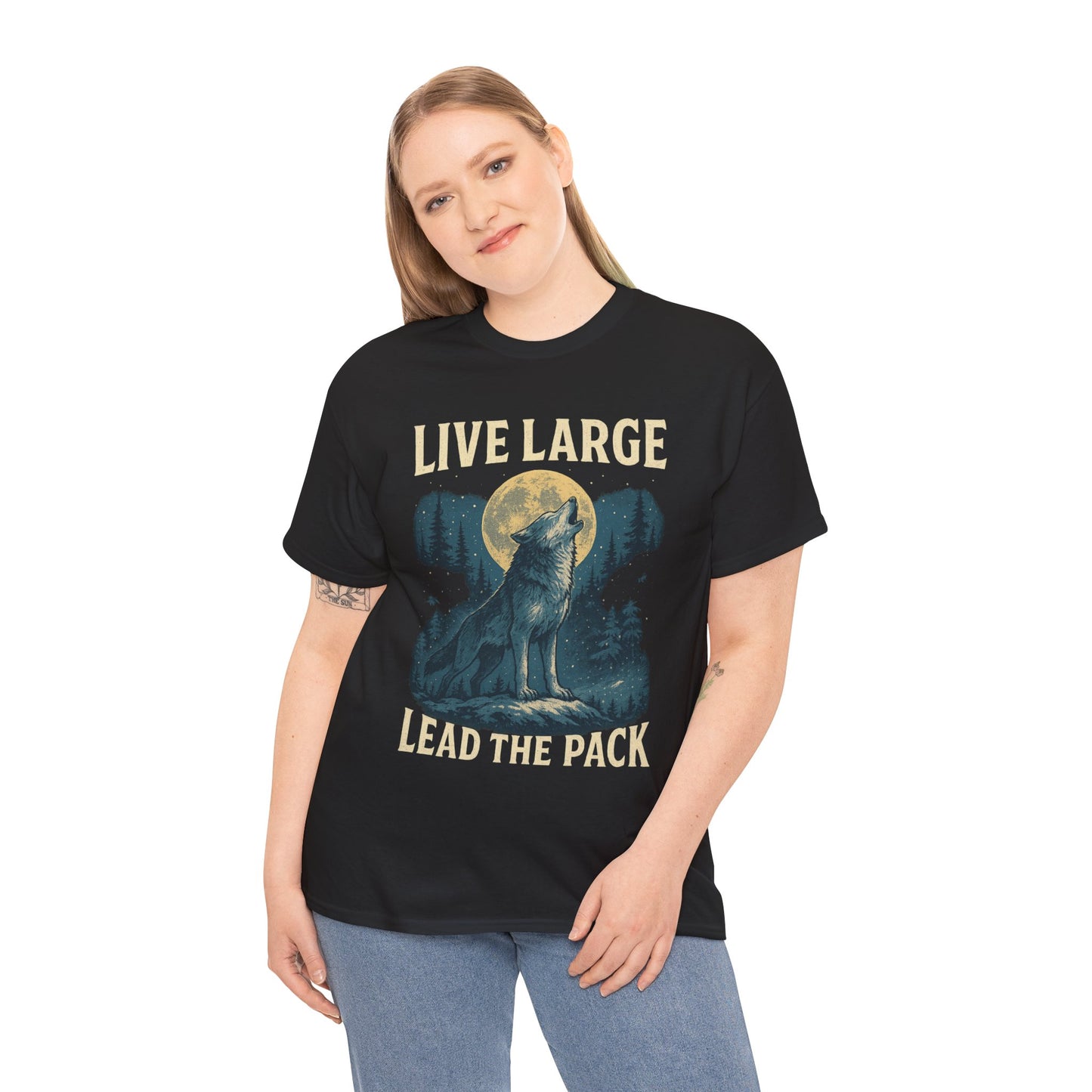 Wolf Graphic Tee - Live Large Lead the Pack