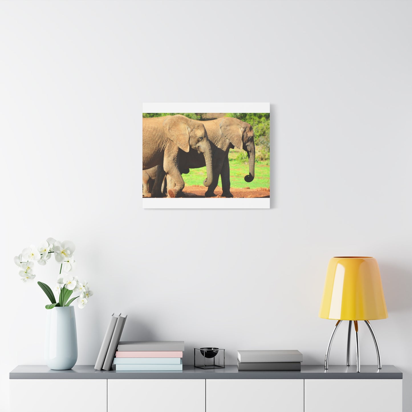 African Elephants - Canvas Print