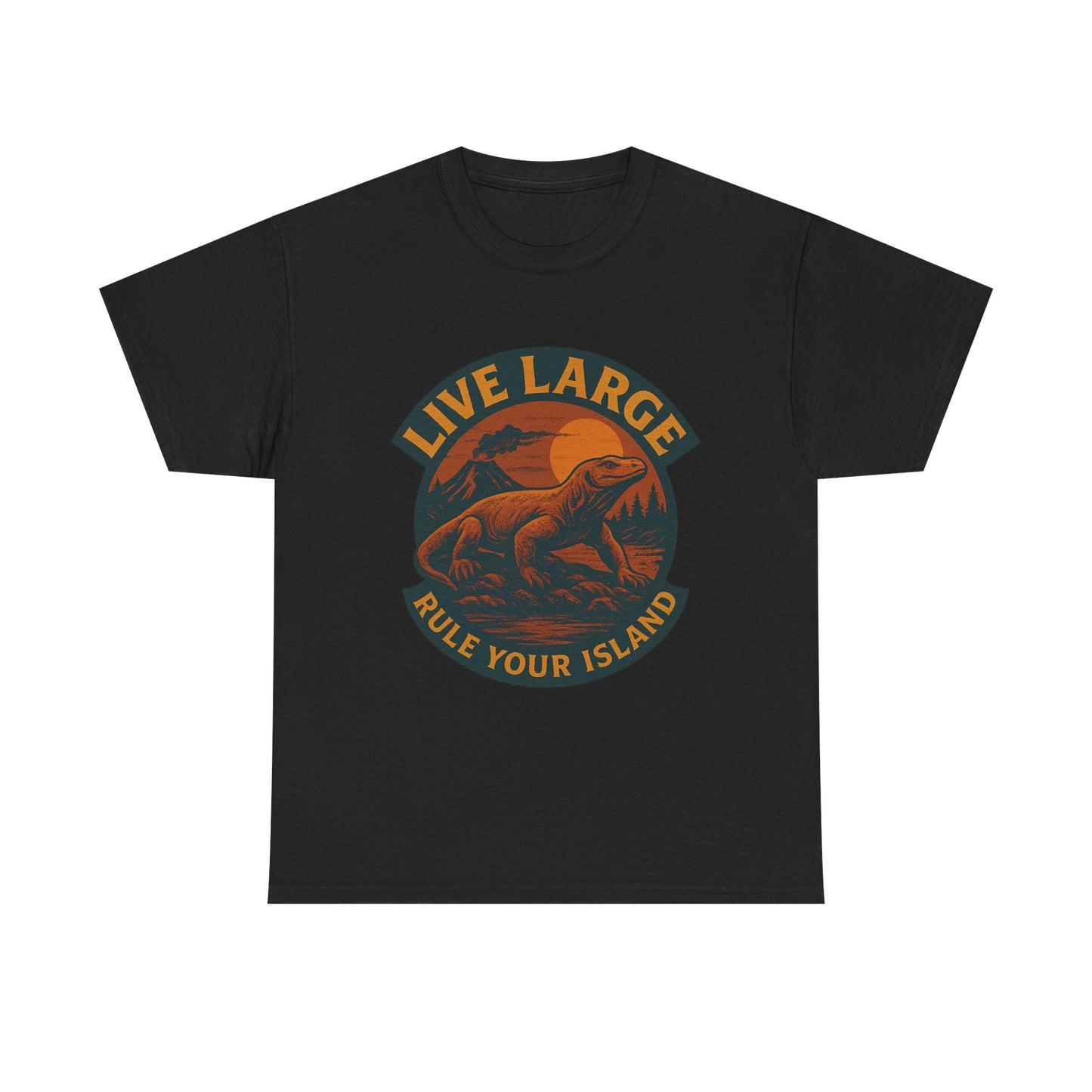 Live Large Rule Your Island Komodo Dragon Cotton Shirt