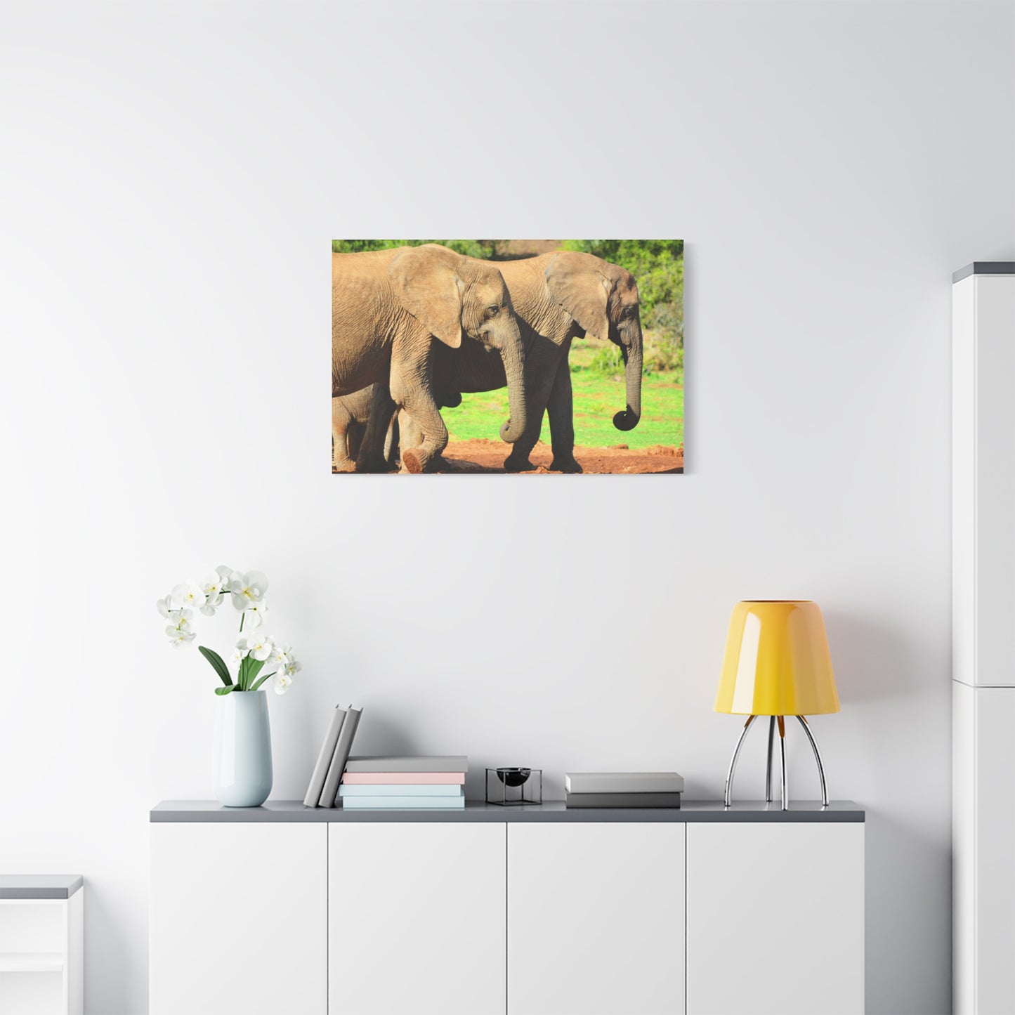 African Elephants - Canvas Print