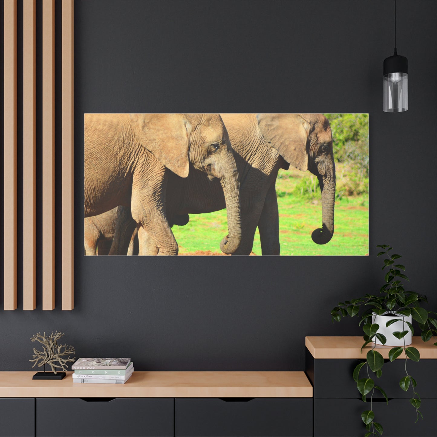 African Elephants - Canvas Print