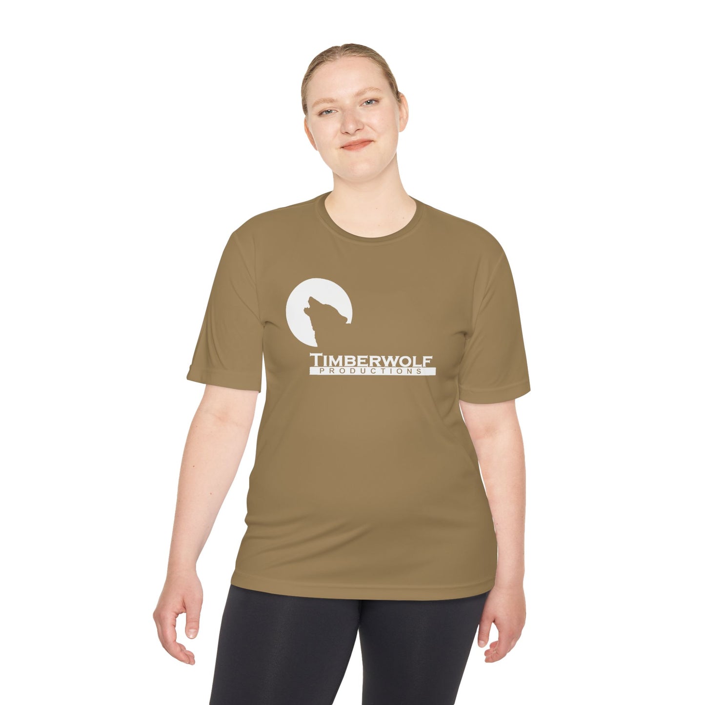 Unisex Moisture Wicking Tee - Timberwolf Graphic Shirt, Cool Workout Tee, Outdoor Adventure Gear, Gift for Nature Lovers