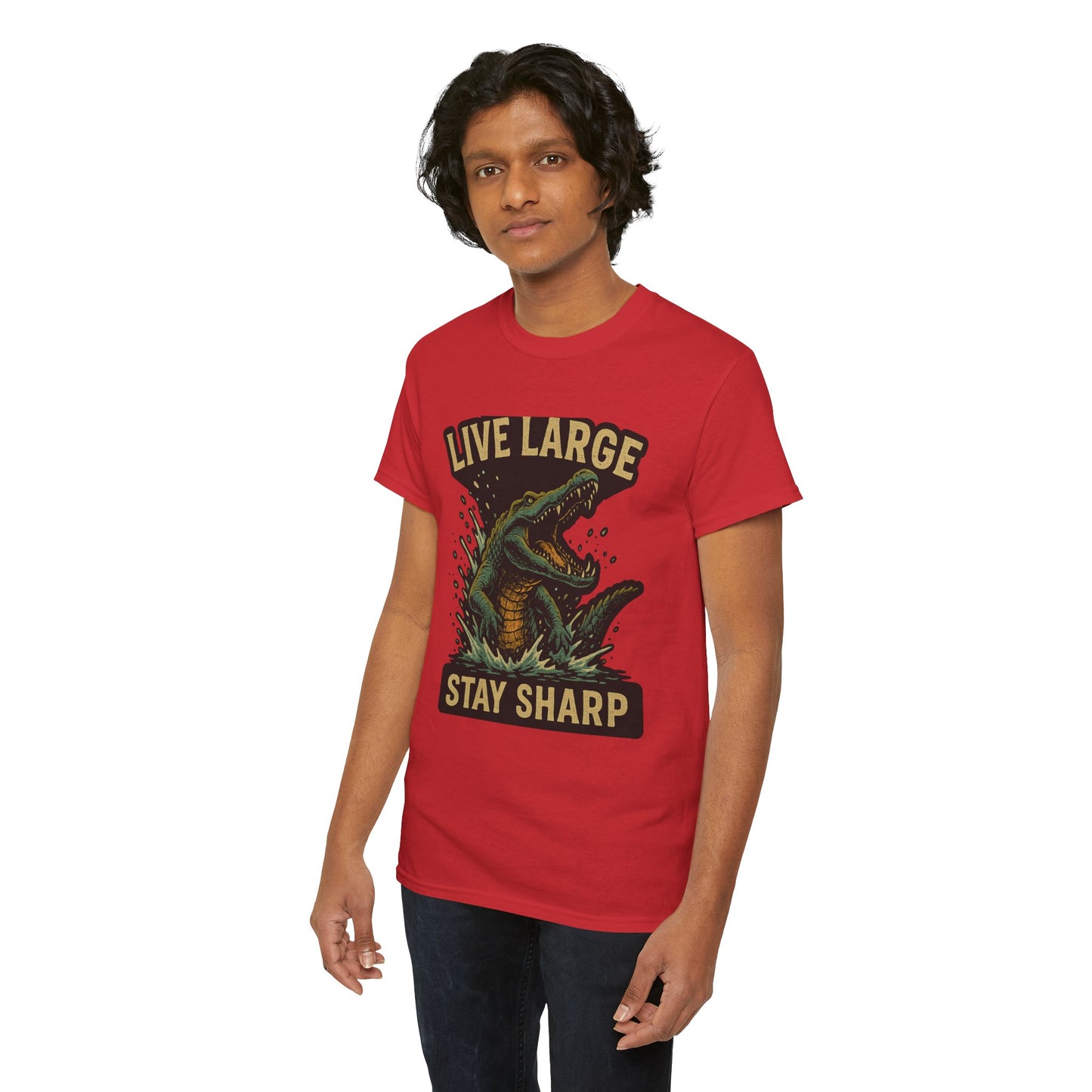 Live Large, Stay Sharp Alligator Shirt