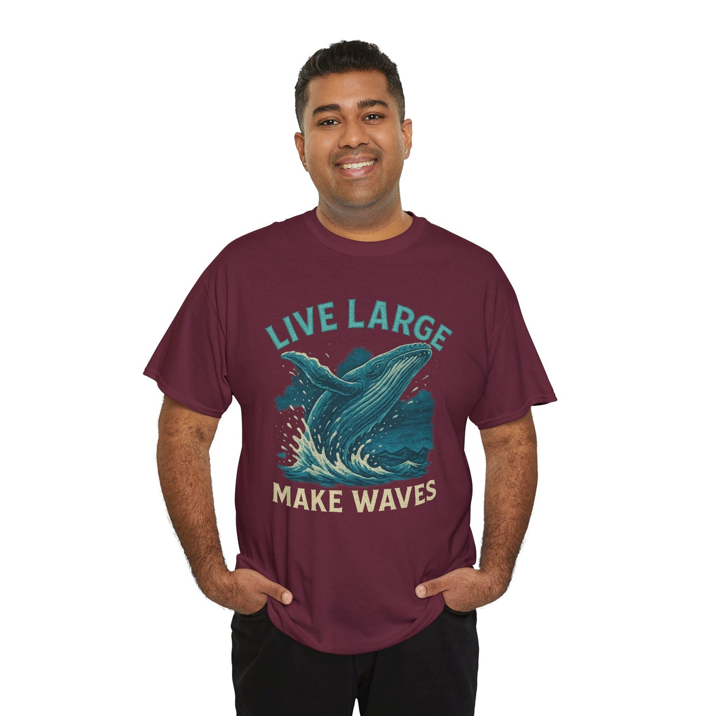 Live Large Make Waves Whale Shirt