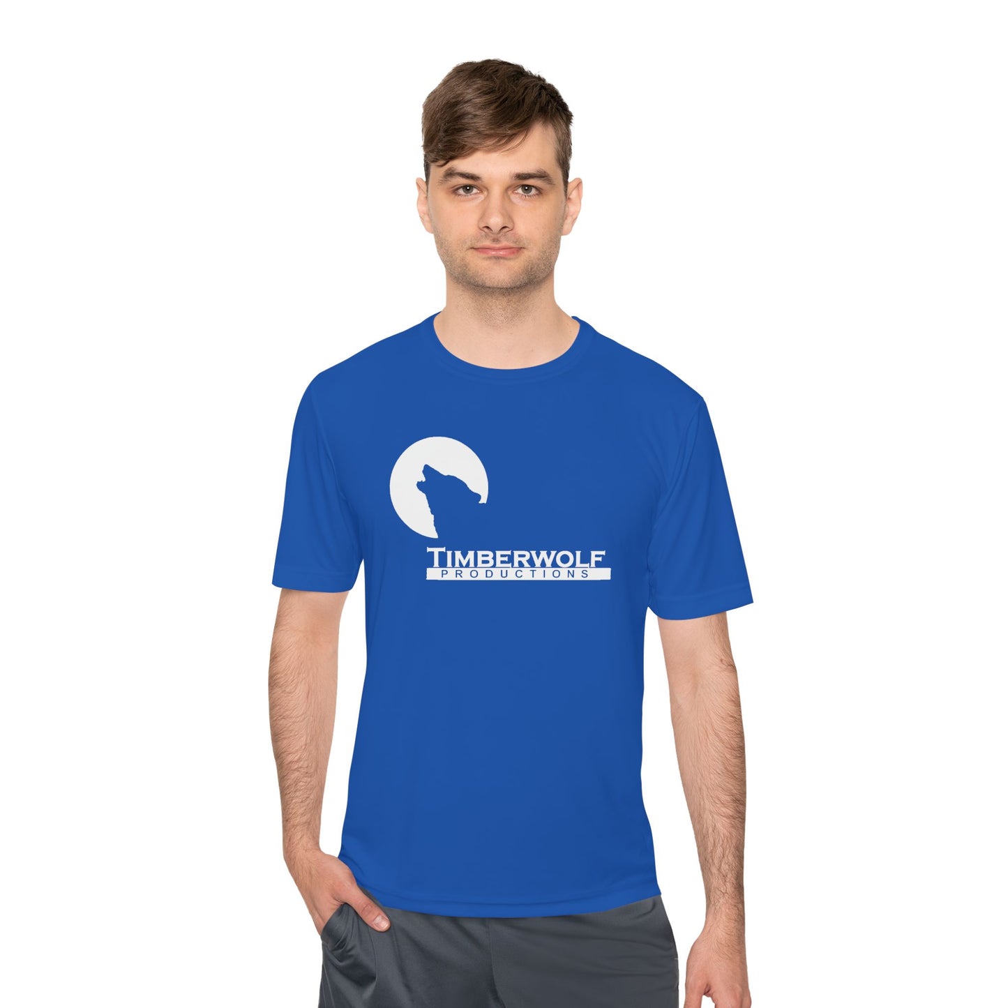 Unisex Moisture Wicking Tee - Timberwolf Graphic Shirt, Cool Workout Tee, Outdoor Adventure Gear, Gift for Nature Lovers