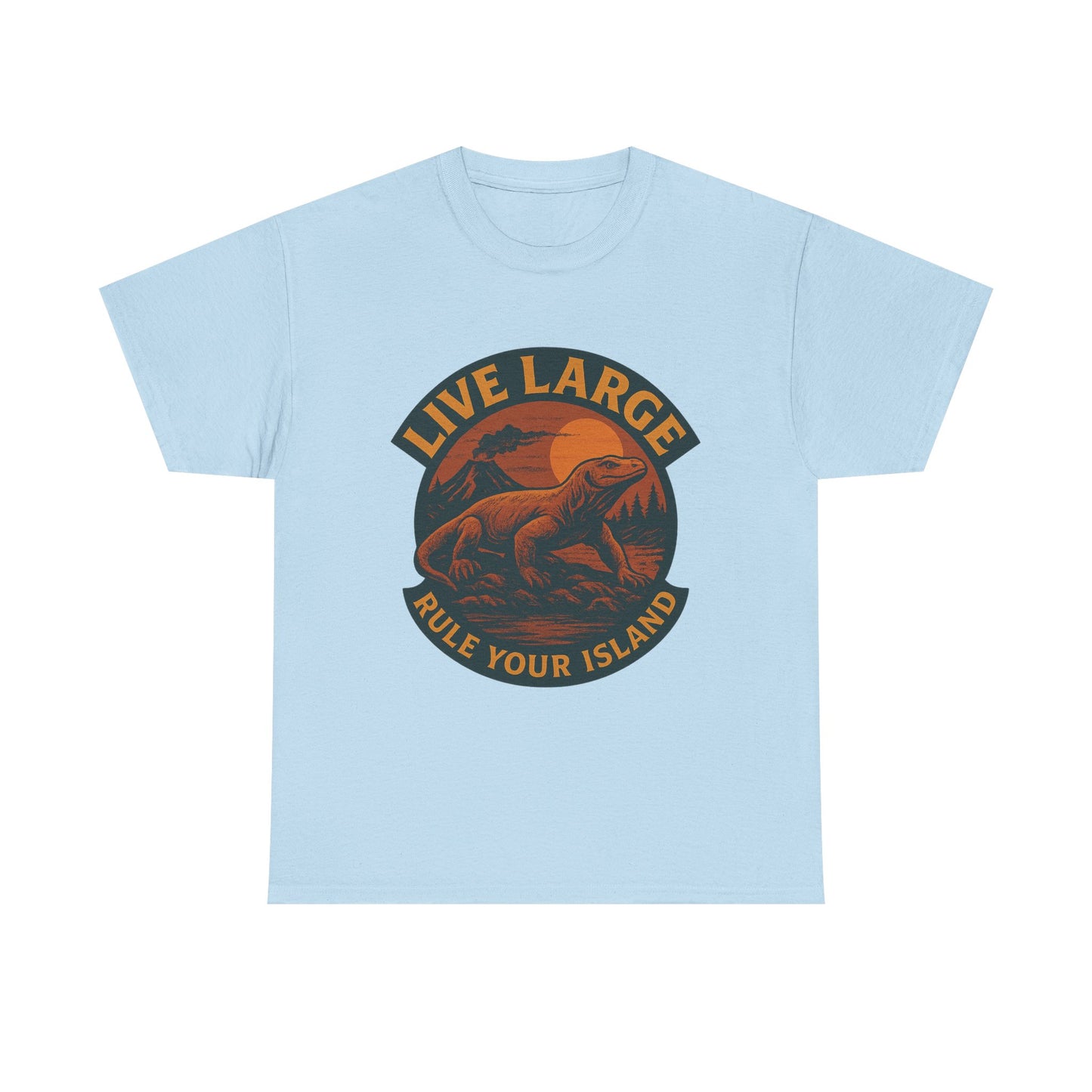 Live Large Rule Your Island Komodo Dragon Cotton Shirt